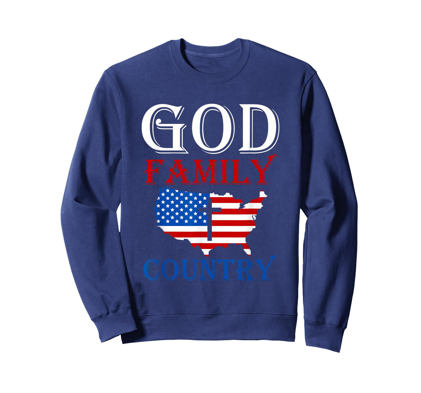 God Family Country Christian Gift USA Prayer T-Shirt