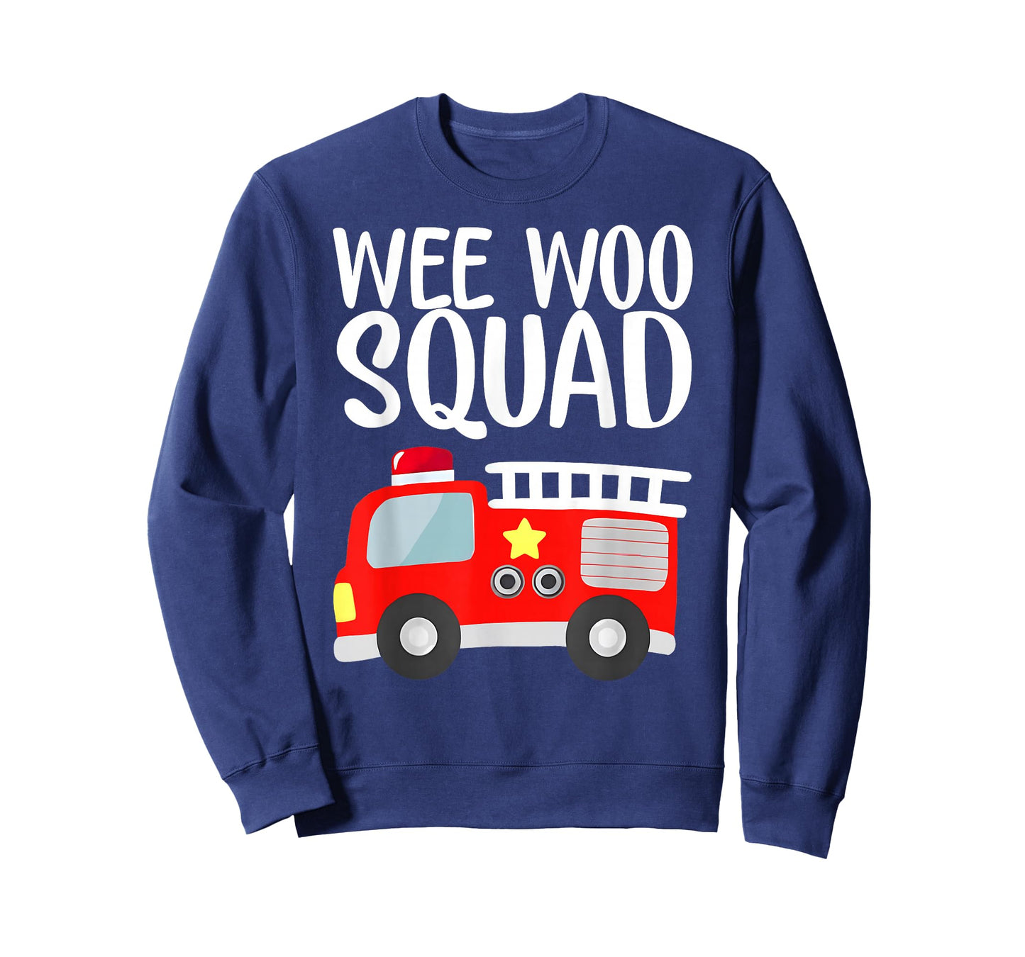 Wee Woo Squad Funny Firefighter Art Fire Truck Fireman T-Shirt