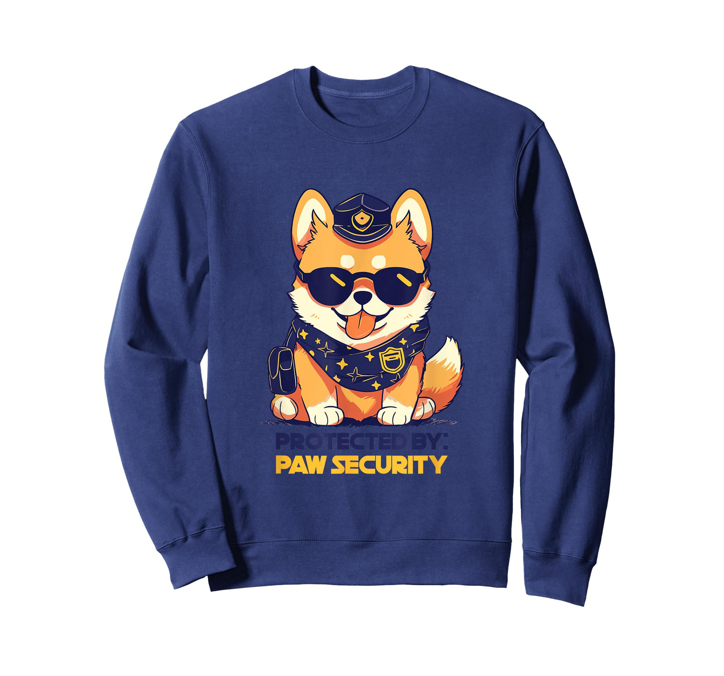 Cute Pomeranian Dog Protected By Paw Security Sunglasses Men Women Kids T-Shirt