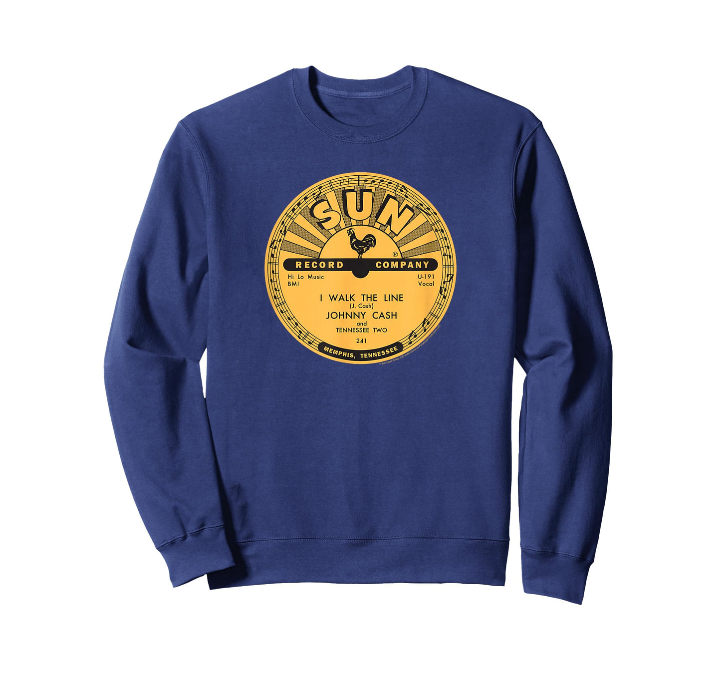 Sun Records Vinyl Johnny Cash I Walk The Line T-Shirt