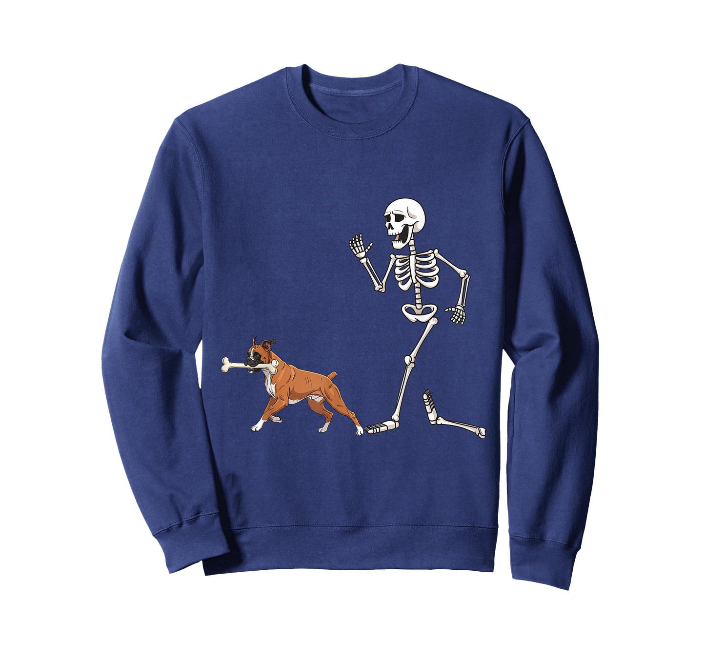 Funny Halloween Boxer and Skeleton T-Shirt
