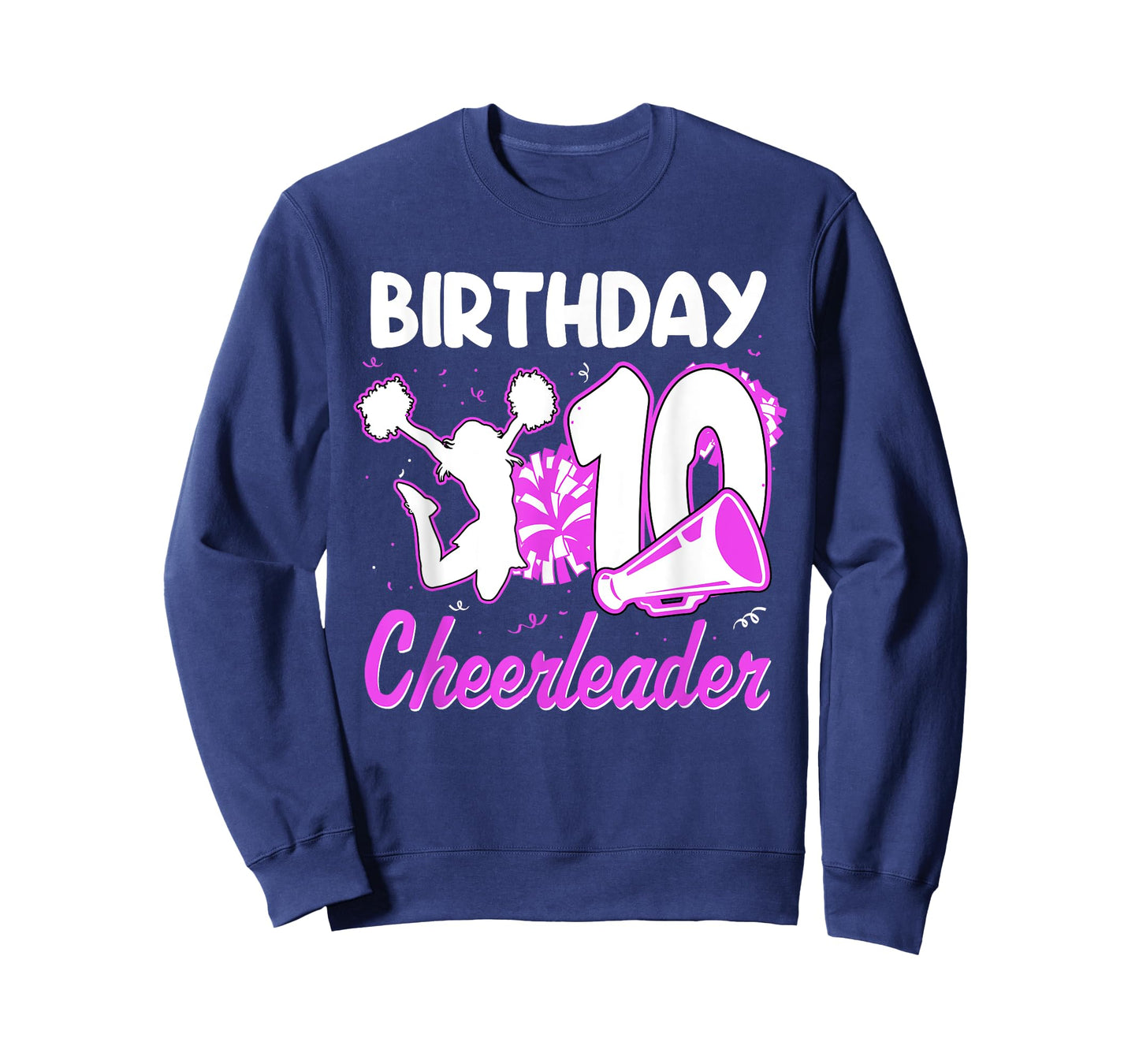 10th Birthday Cheerleader Girl 10 Years Old Cheerleading T-Shirt