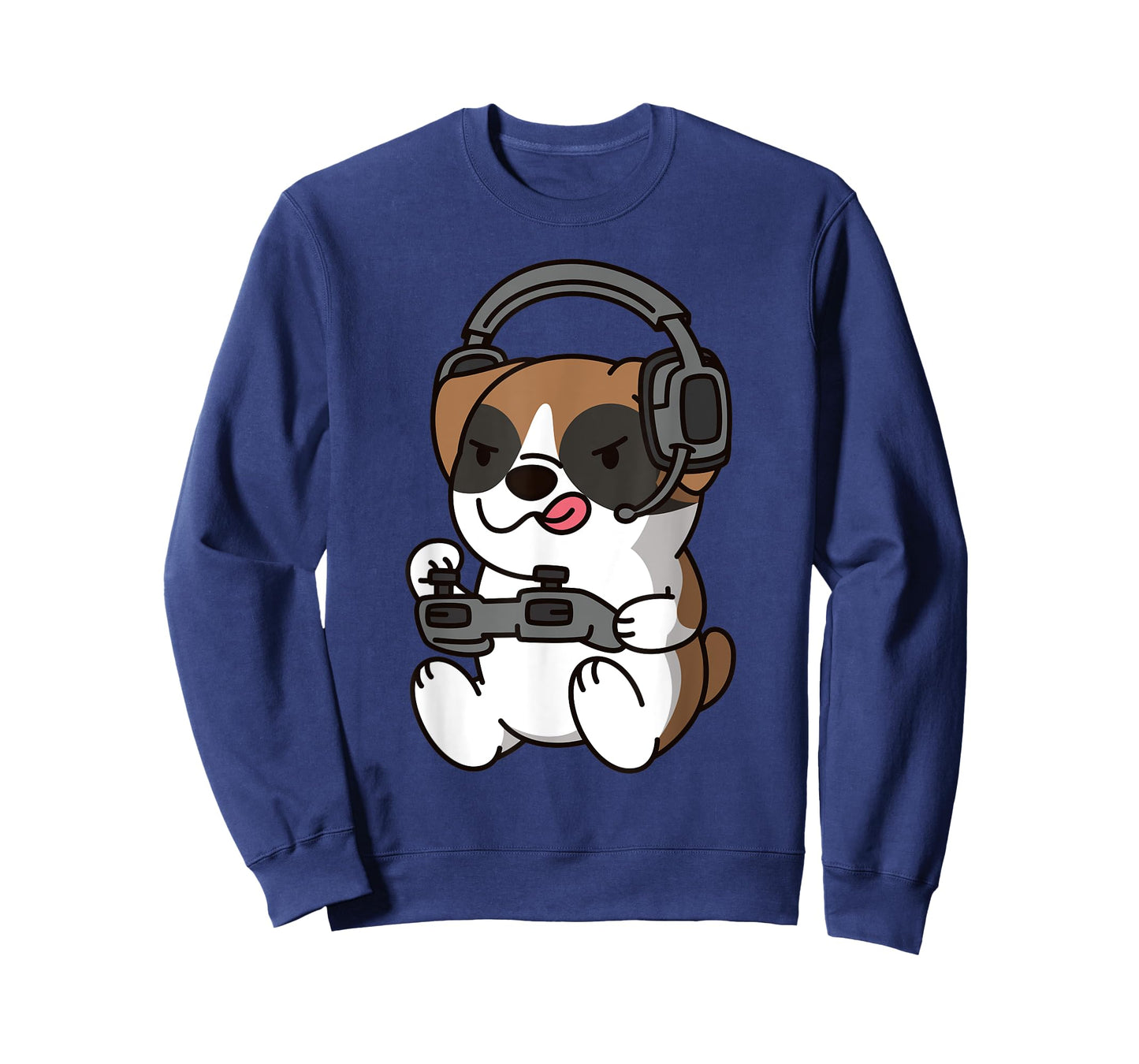 Boxer Dog Playing Video Games T-Shirt for Men Women Kids