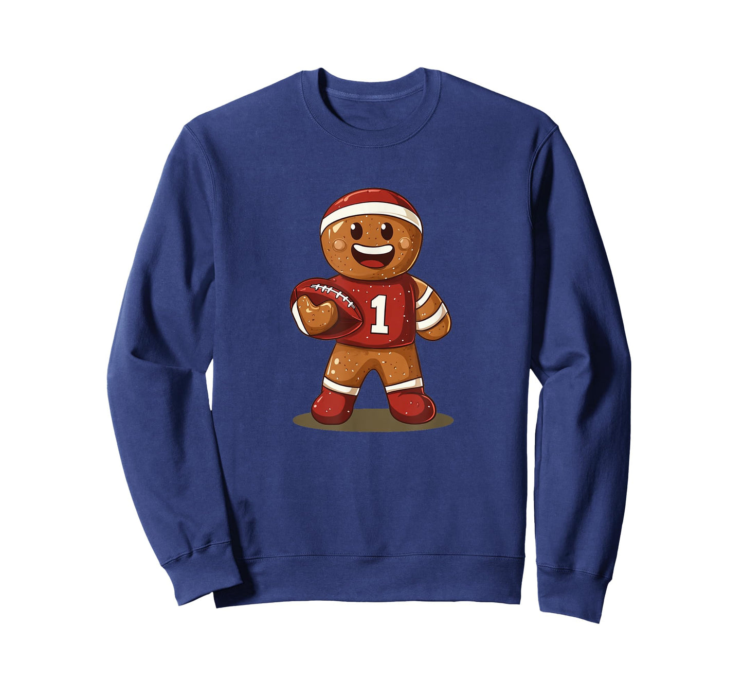 Sweet Team with This Gingerbread Man Football Graphic T-Shirt