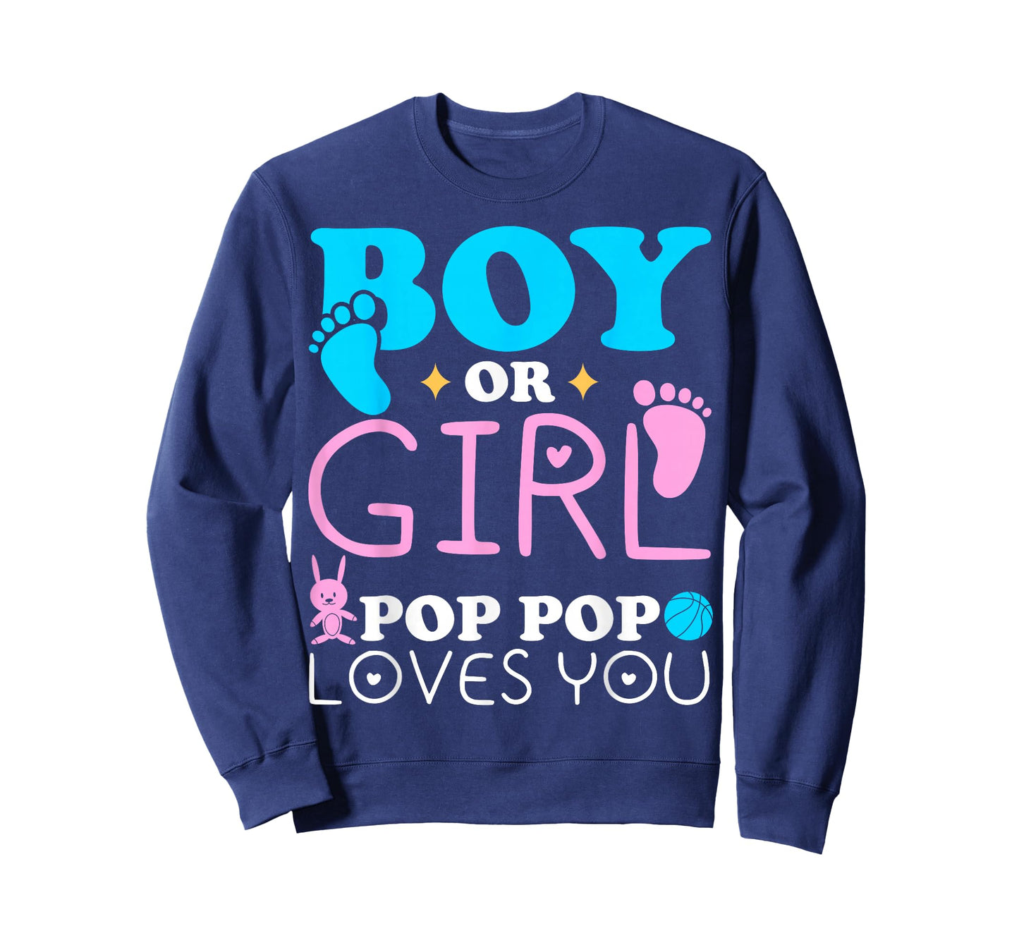 Boy Or Girl Pop Pop Loves You Gender Reveal Grandfather T-Shirt