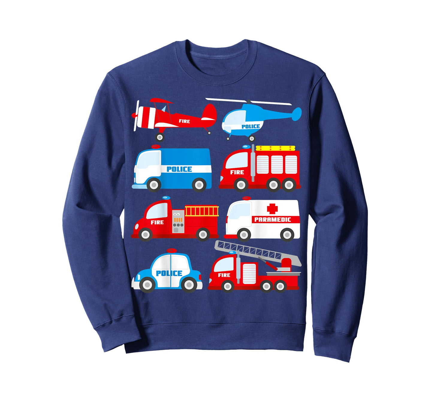 Emergency Vehicles Birthday Ambulance Fire Truck Firefighter T-Shirt