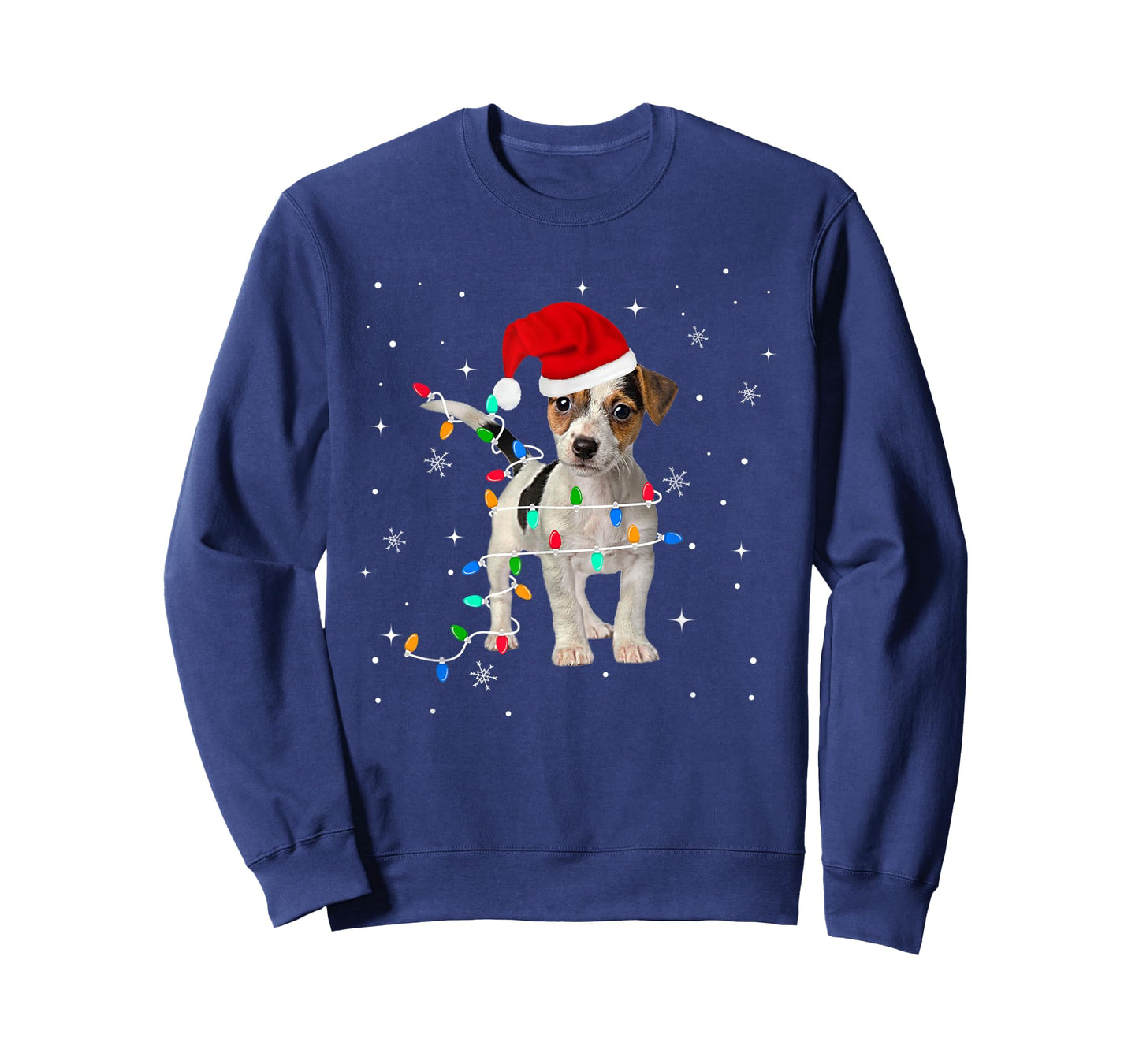 Funny Jack Russell Terrier Christmas Light Dog Puppy Xmas T-Shirt