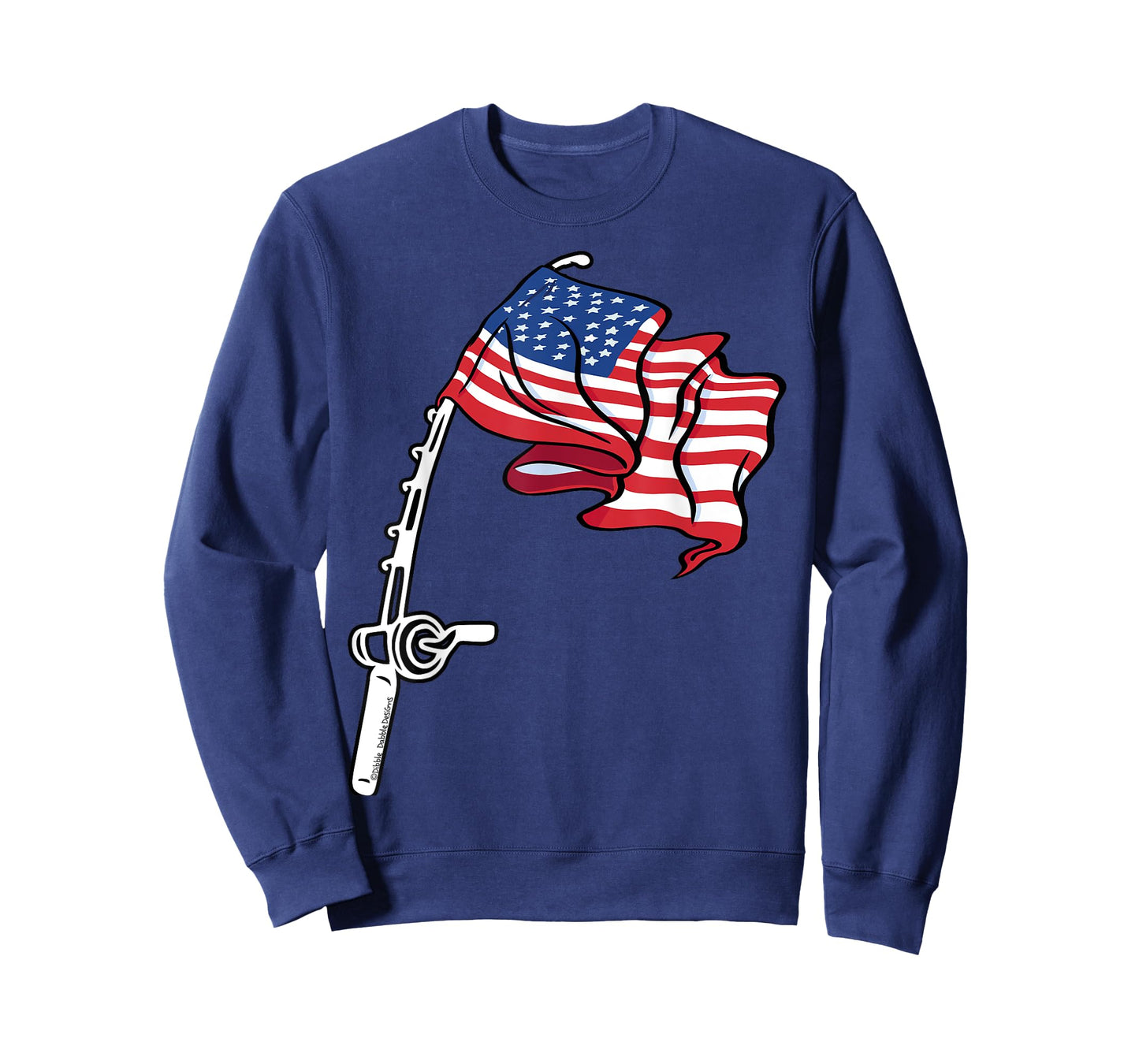 Patriotic Fishing USA Flag Fisherman 4th of July T-Shirt