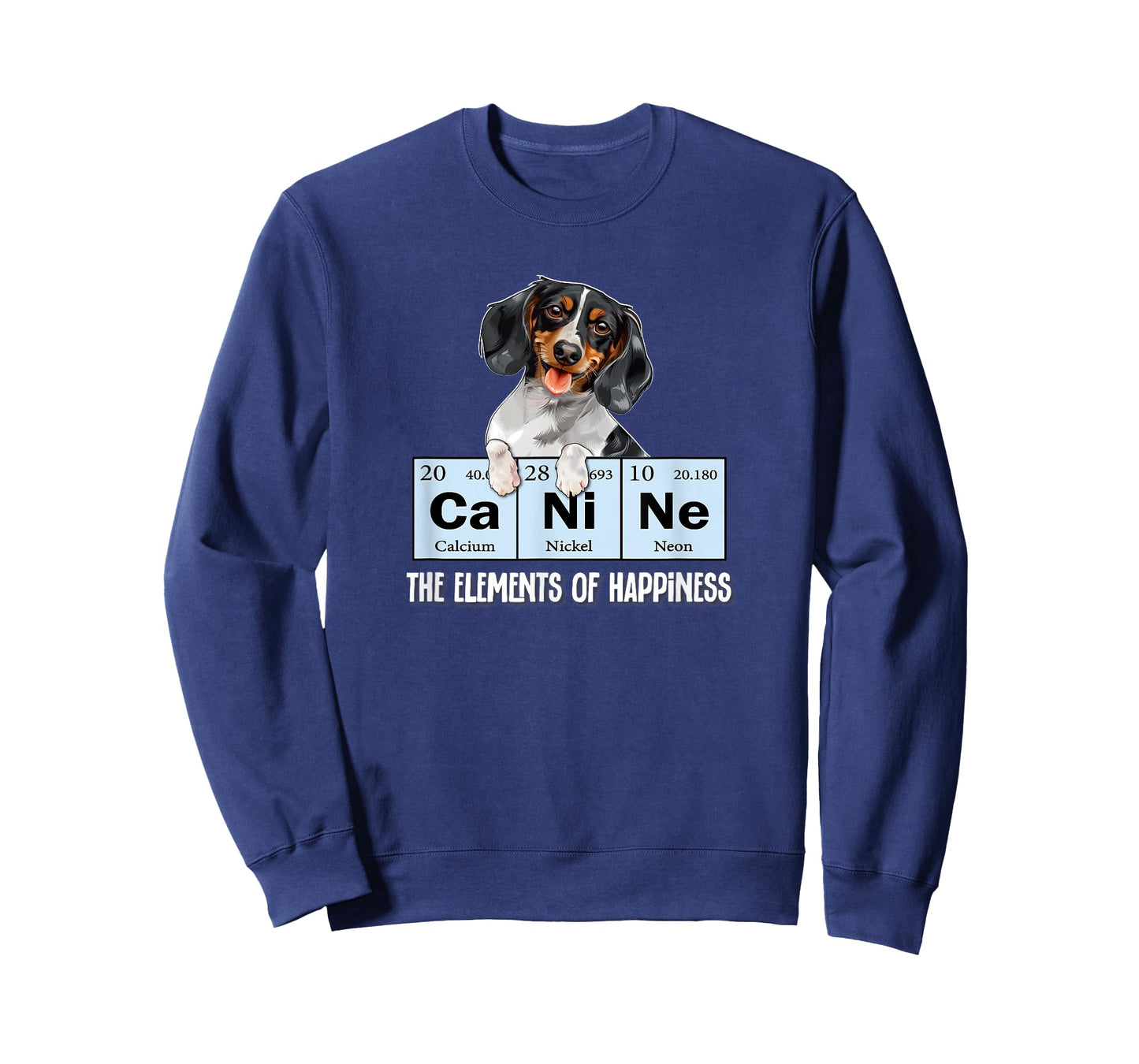 Funny Elements of Happiness Piebald Dachshund Lover T-Shirt
