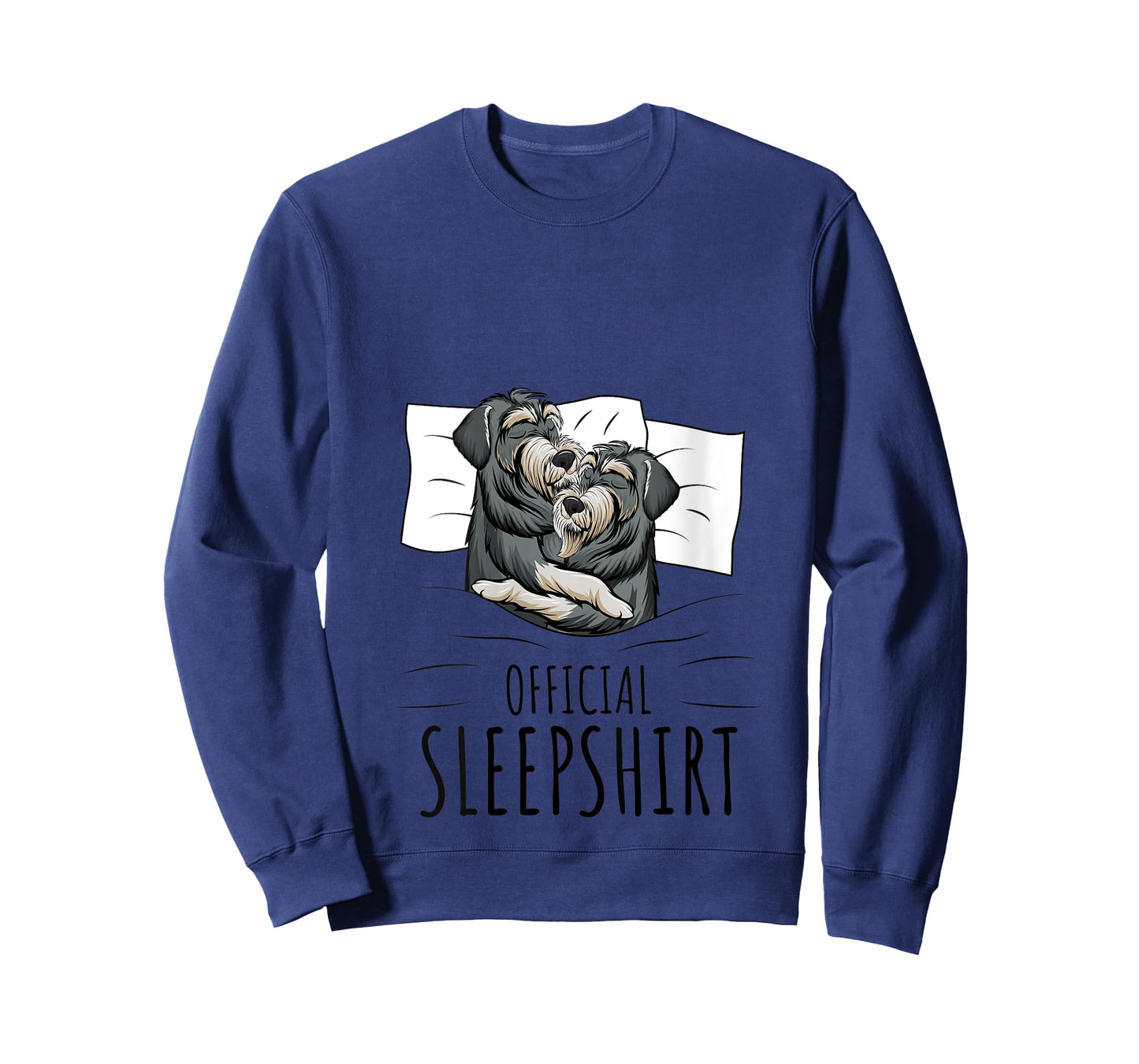 Womens Sleeping Miniature Schnauzer Pajama Official Sleepshirt V-Neck T-Shirt