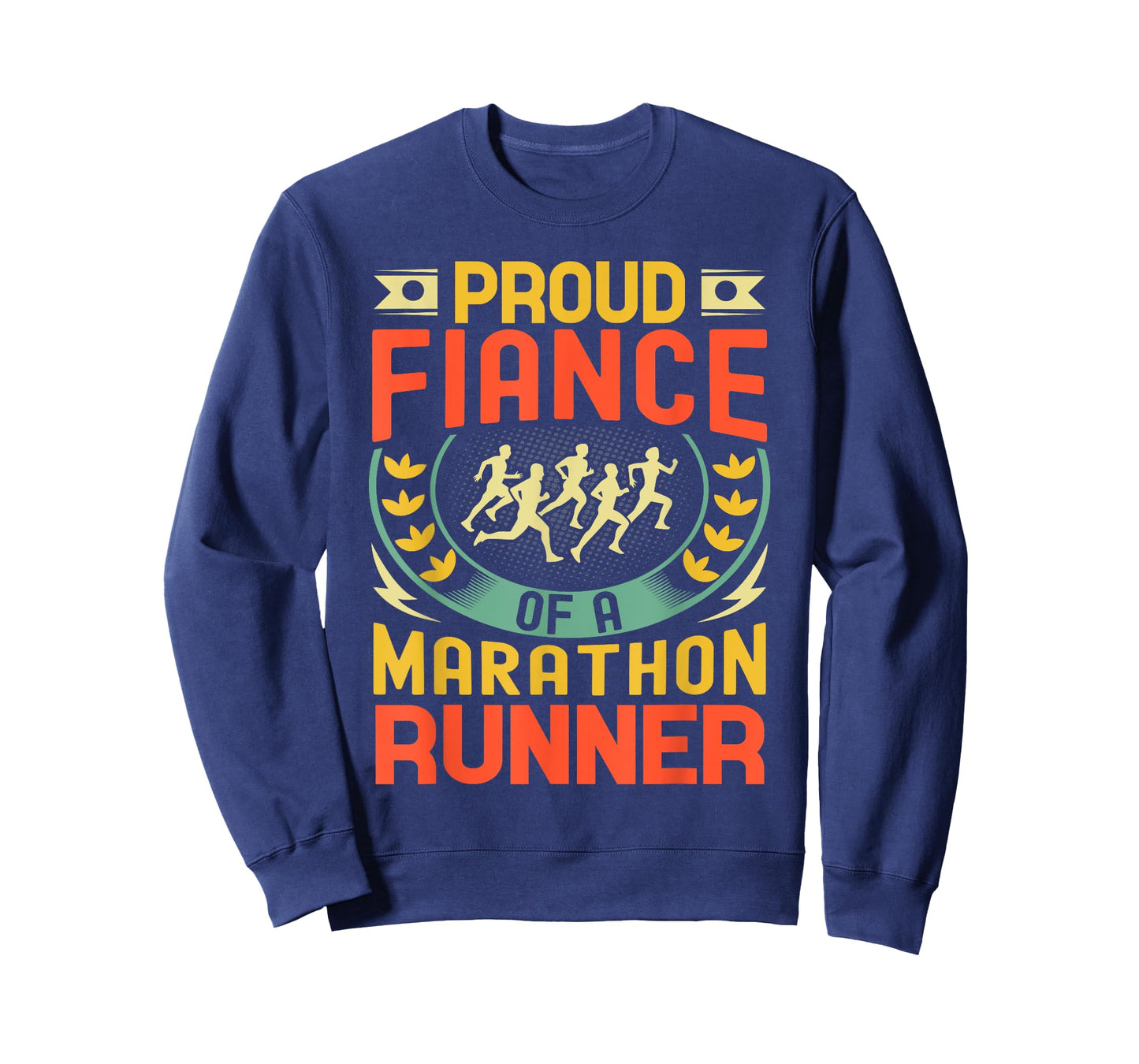 Proud Fiance of a marathon runner gifts retro vintage T-Shirt