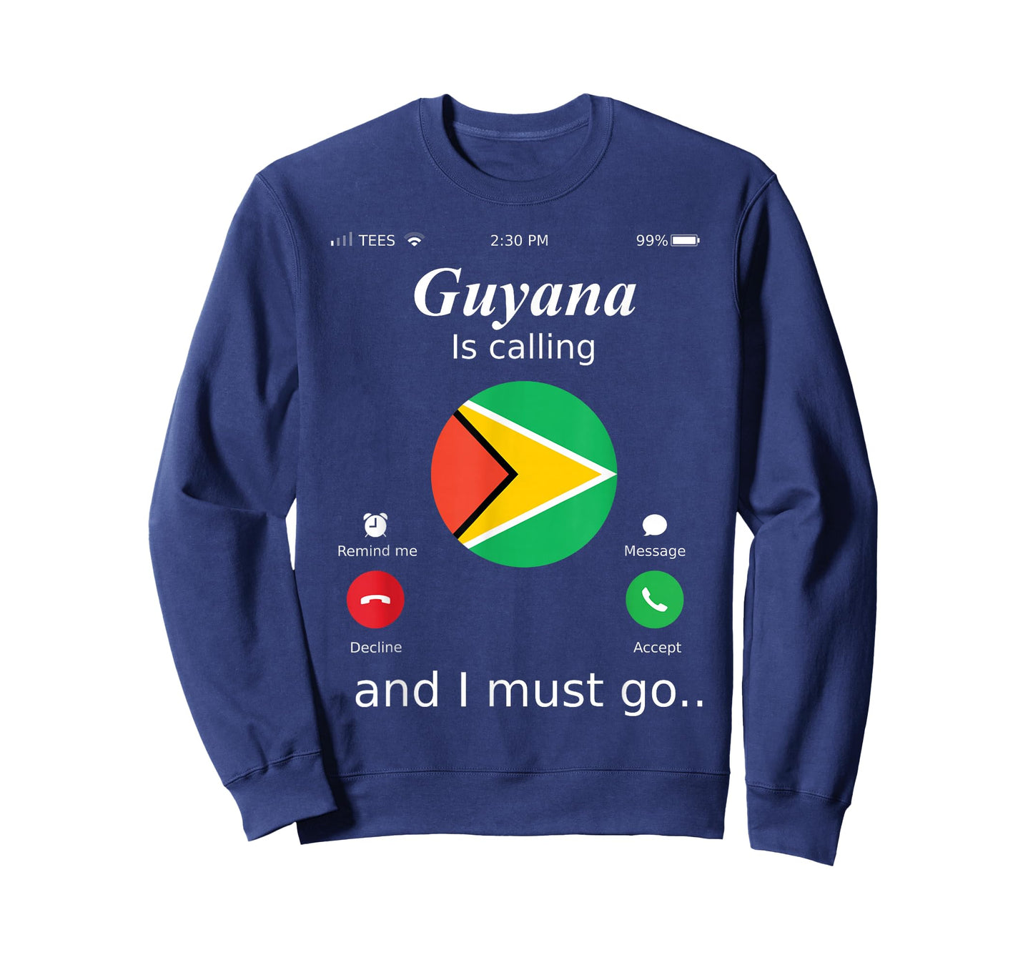 Guyana Is Calling and I Must Go Guyana Flag shirt T-Shirt
