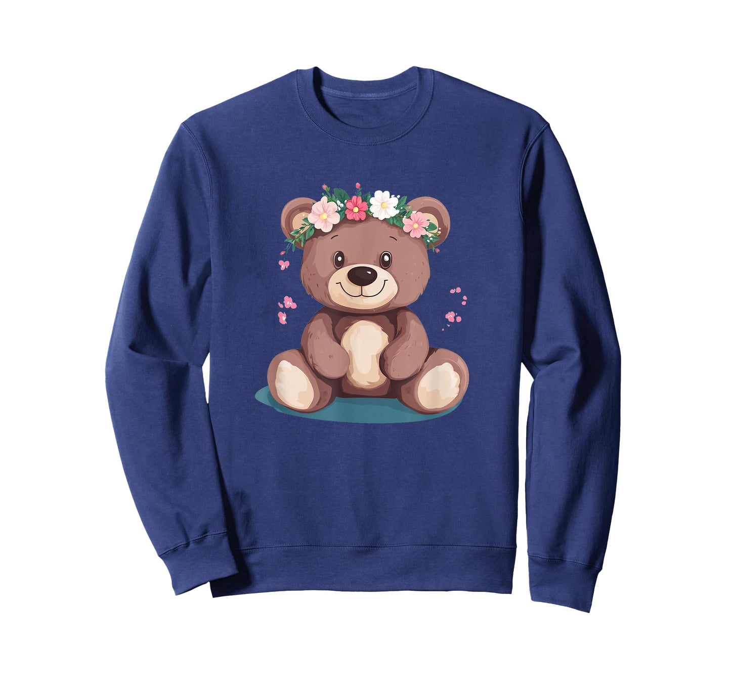 Cool Crowned Teddy Bear for Flowers Lovers T-Shirt