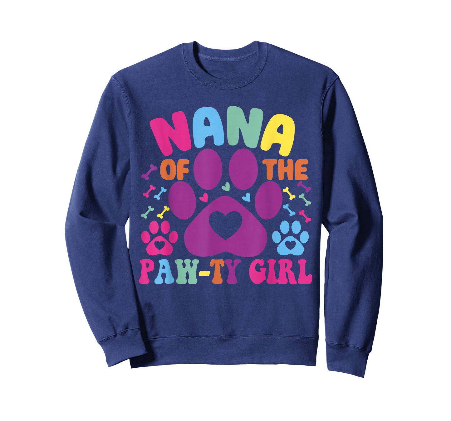 Nana of The Paw-Ty Girl Birthday Family Matching Party T-Shirt