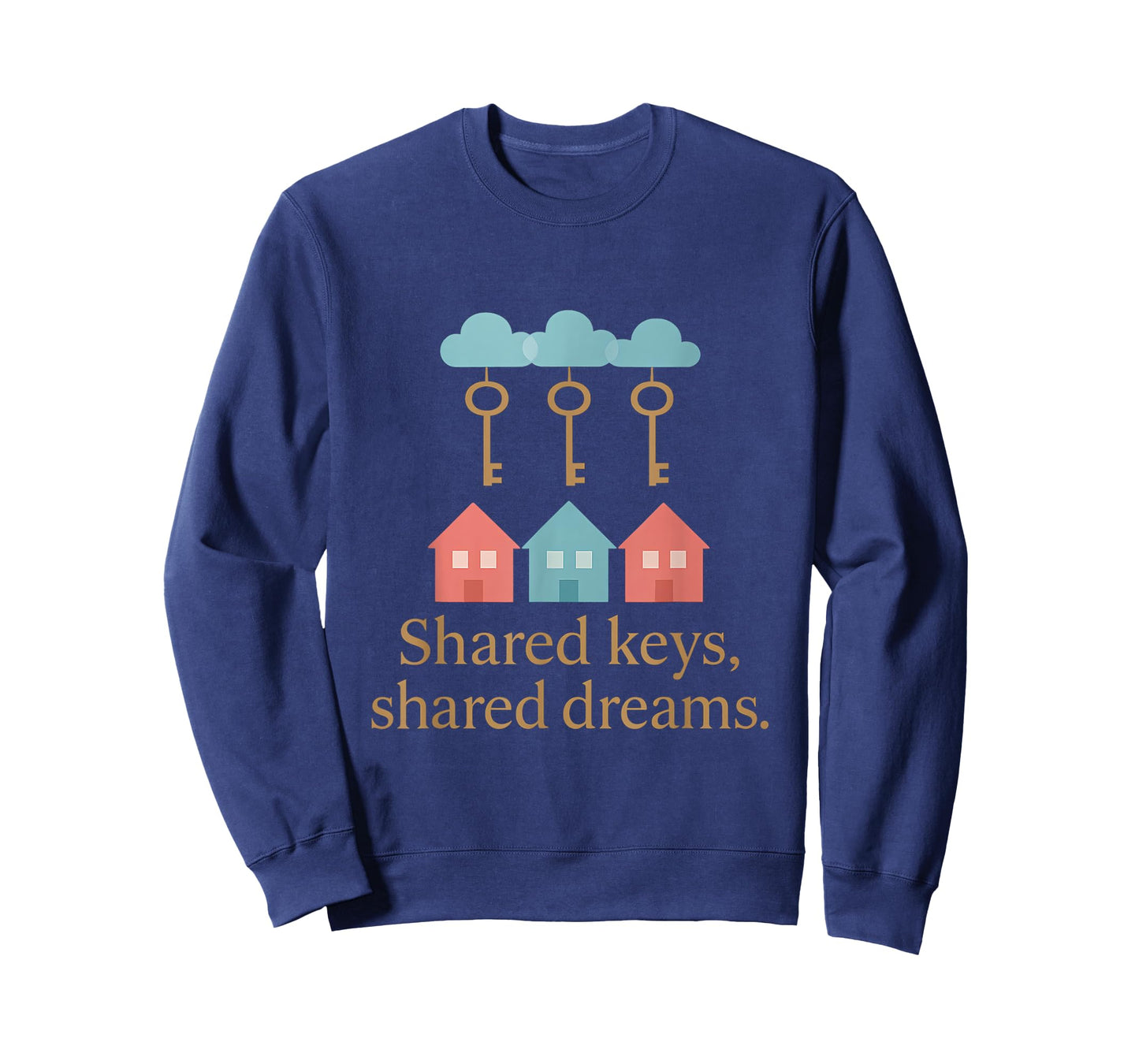 Shared Keys Shared Dreams Gold Pink Blue Community Pride T-Shirt