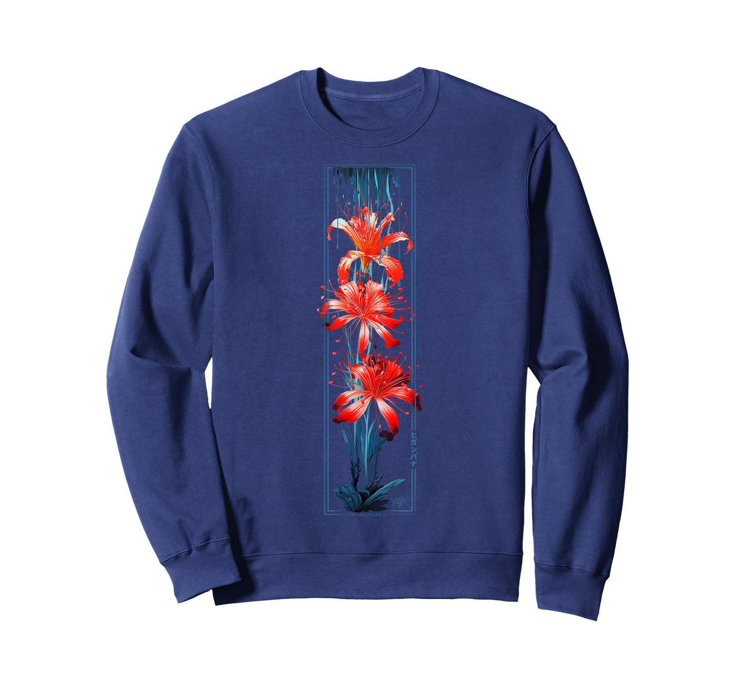Red Spider Lily Flower in Japanese grunge Aesthetic Style T-Shirt
