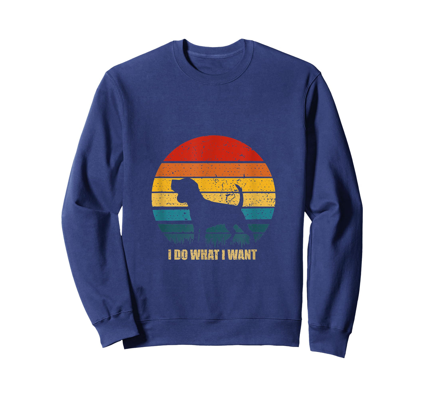 Funny Dog Gift Vintage Sunset I Do What I Want Dog Men Women T-Shirt