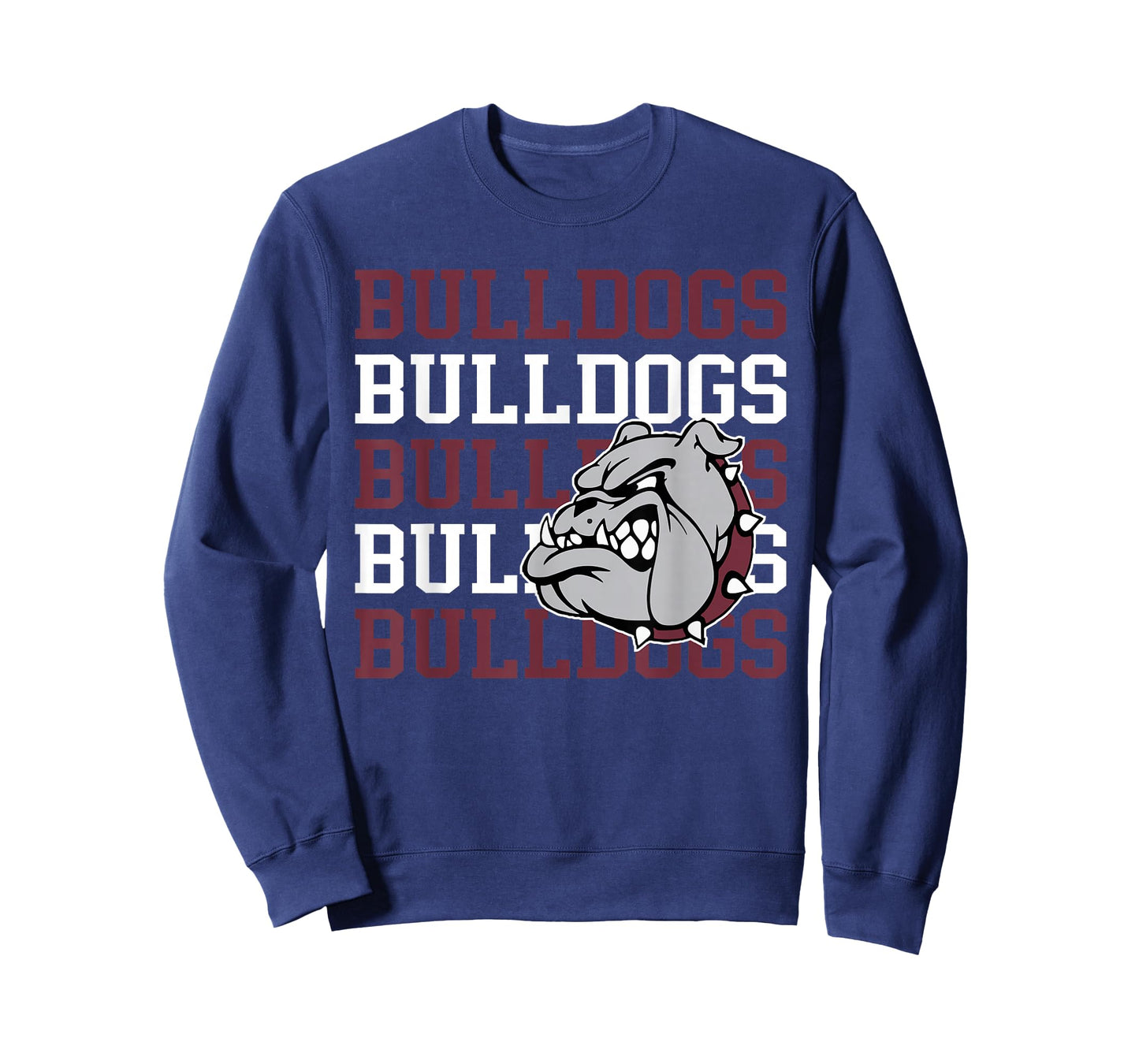 Maroon Bulldogs School Spirit Bulldog Mascot Teacher Bulldog T-Shirt