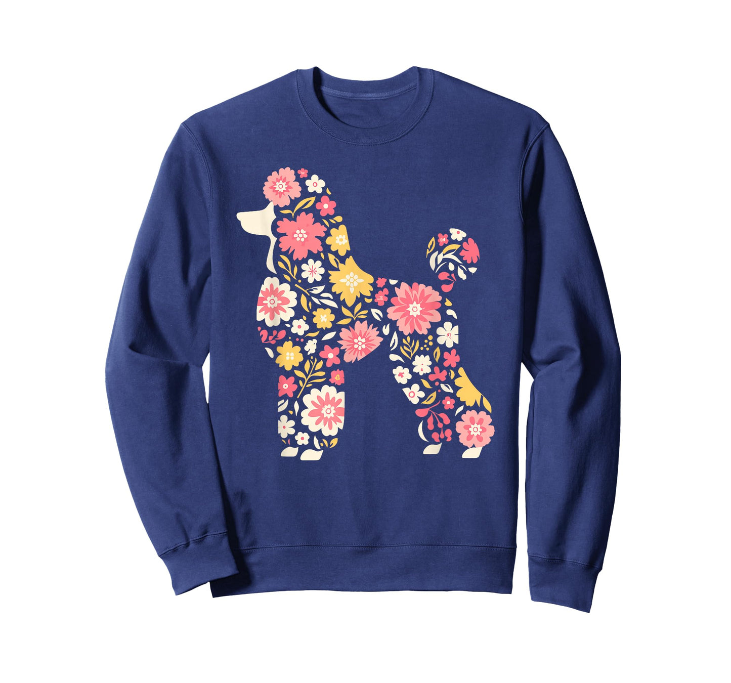 Funny Floral Flower Poodle Mom Grandma Womens Mothers Day T-Shirt