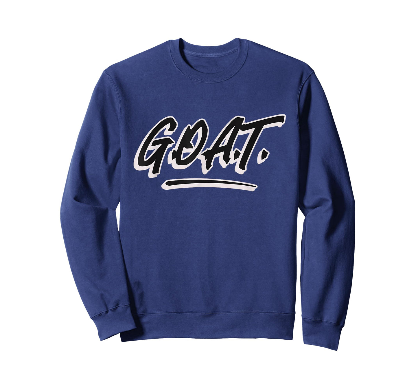 G.O.A.T. Men's Black Letter Print Modern Casual T-Shirt