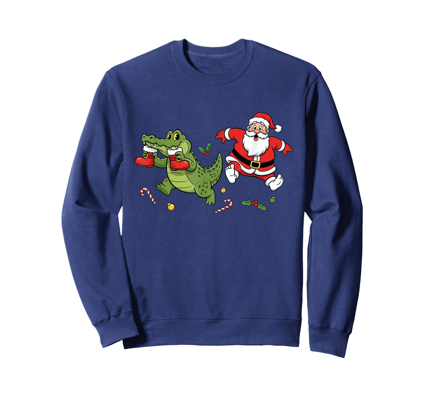 Funny Alligator Santa Claus Boots Christmas Womens Mens Kids T-Shirt