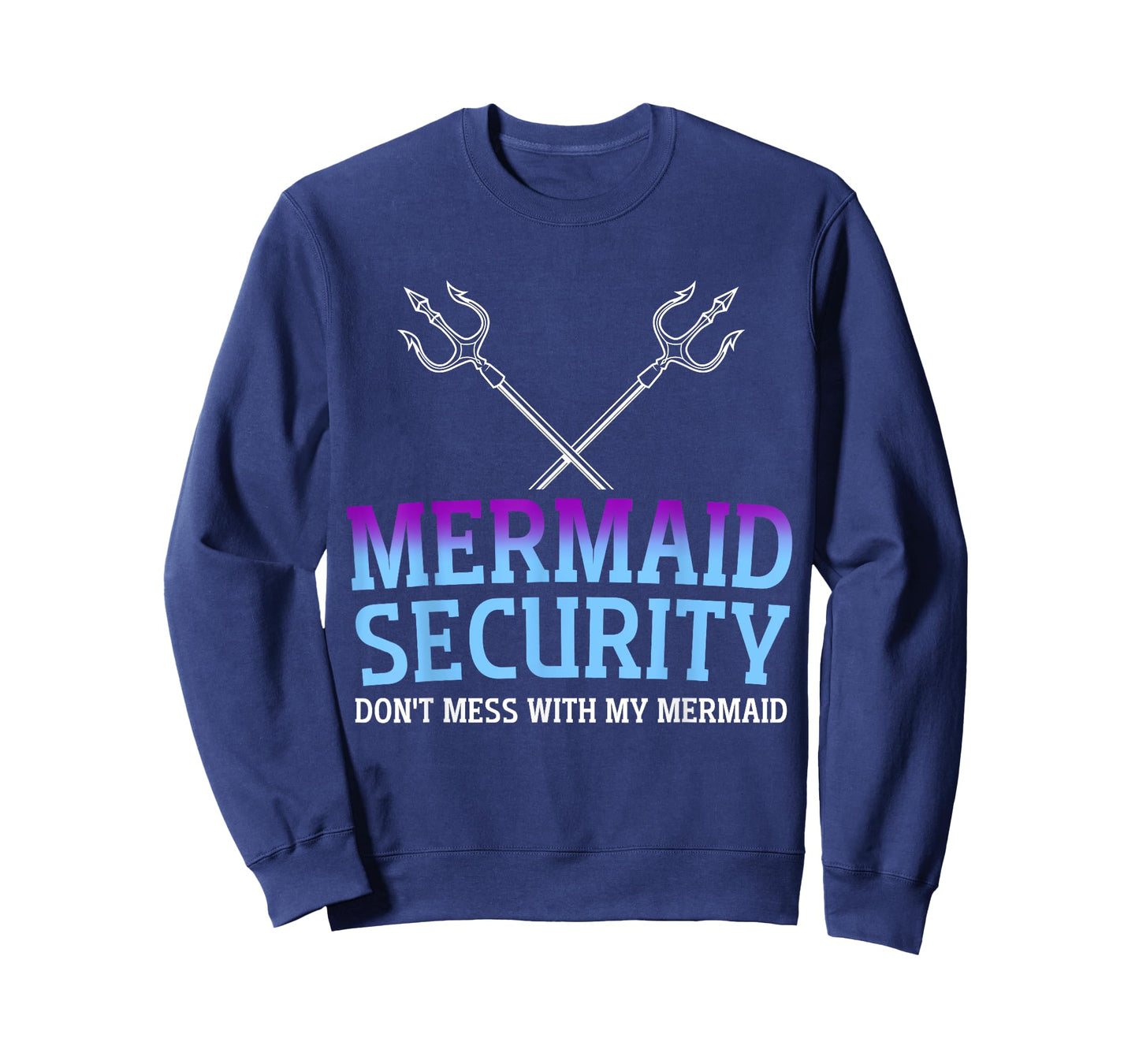 Mermaid Security Mermaid Dad Birthday Merdad Father's Day T-Shirt