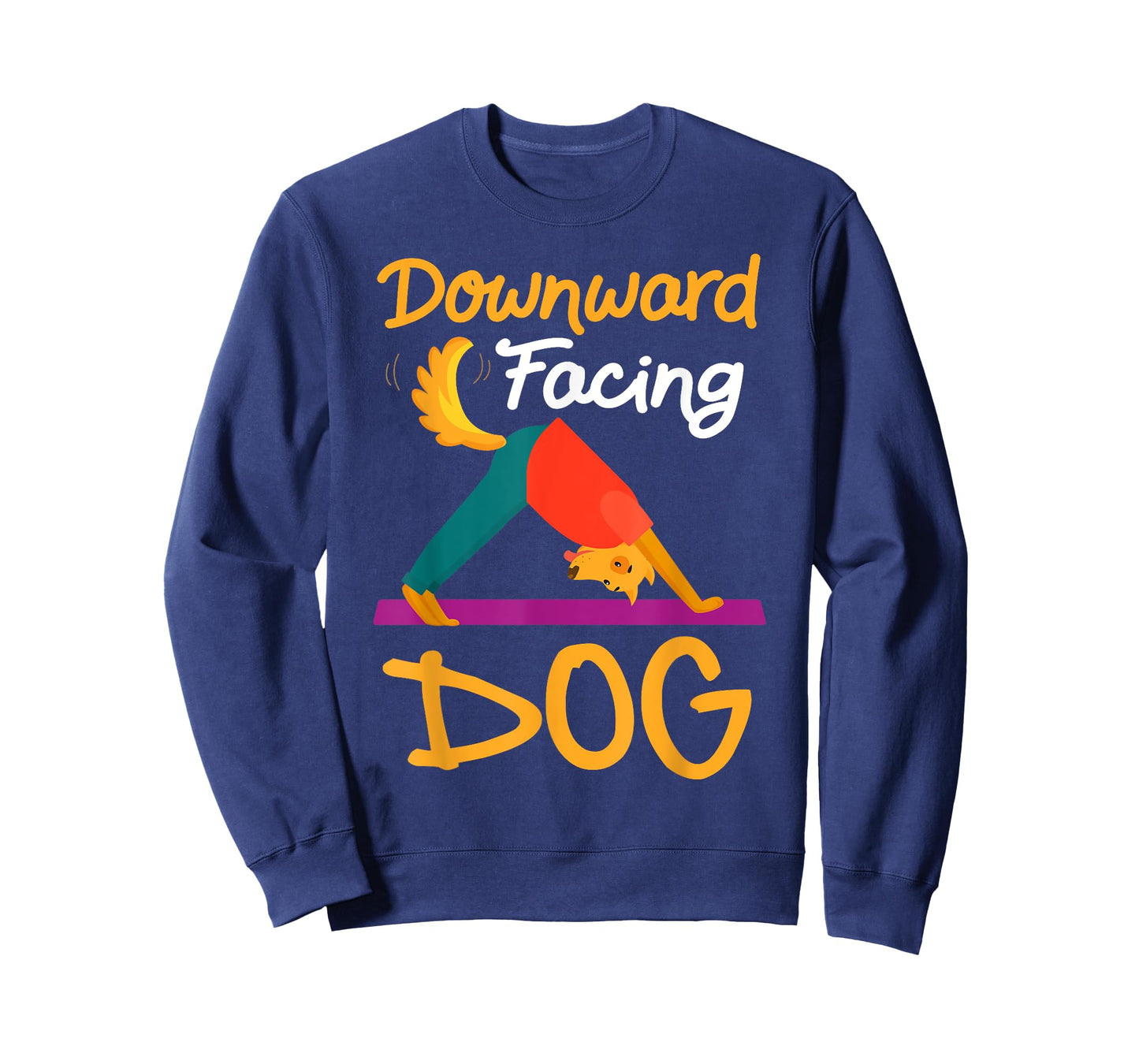 Funny Downward Facing Dog On Yoga Mat Yoga Pose Meditation T-Shirt