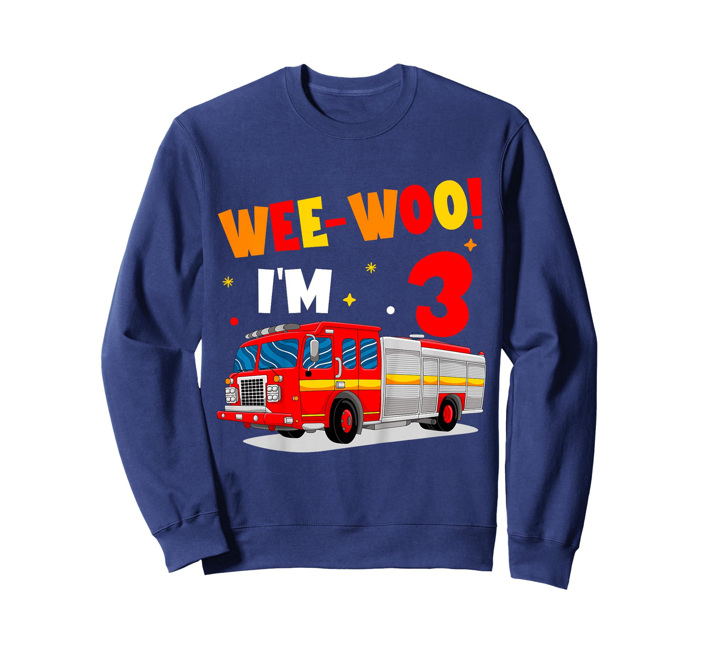 Fire Truck 3rd Birthday for 3 Year Old Boy Firefighter T-Shirt