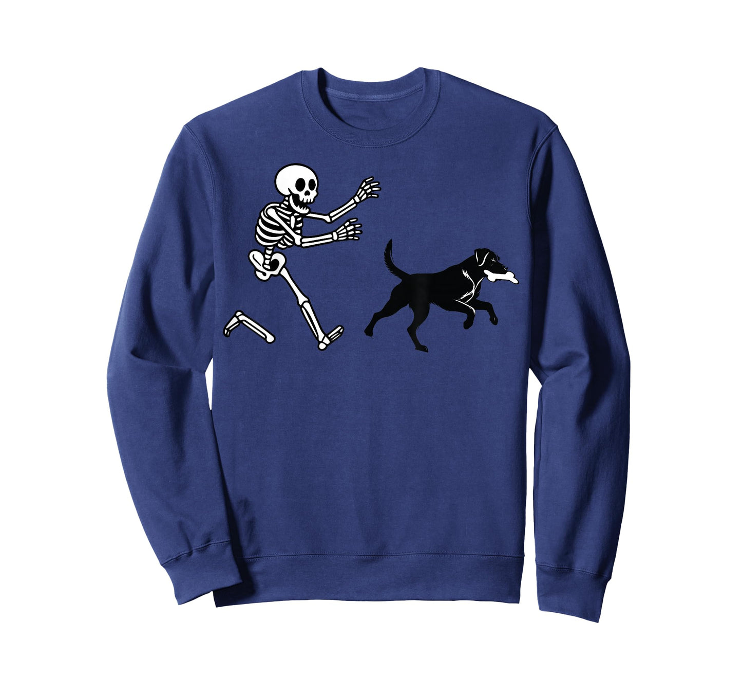 Funny Labrador Running Skeleton Halloween T-Shirt