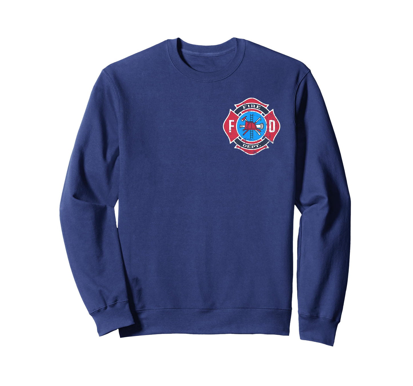 Retro Fire Department Logo Uniform Fireman Firefighter Art T-Shirt