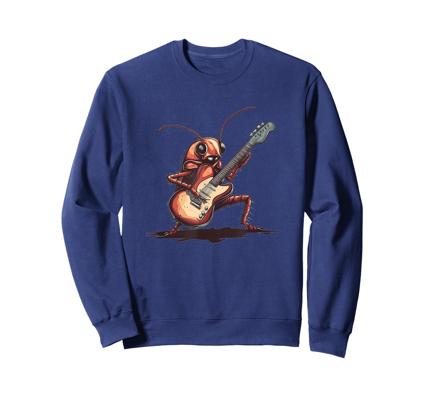 Funny Rock Cockroach with Electric Guitar Costume T-Shirt
