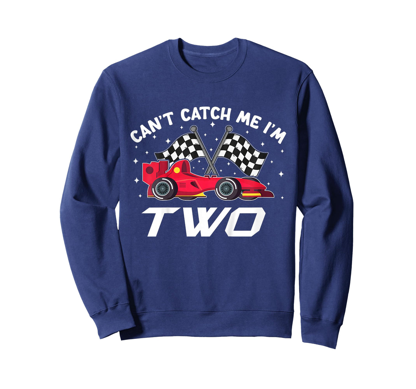 Kids Can’t Catch Me I’m 2, Kids 2rd Birthday Red Racing Car T-Shirt