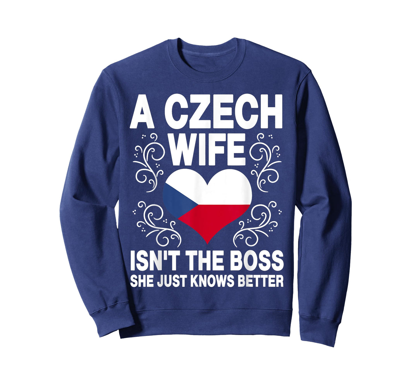 Funnz Czech Wife Saying Czech Flag Heart Czech Women T-Shirt