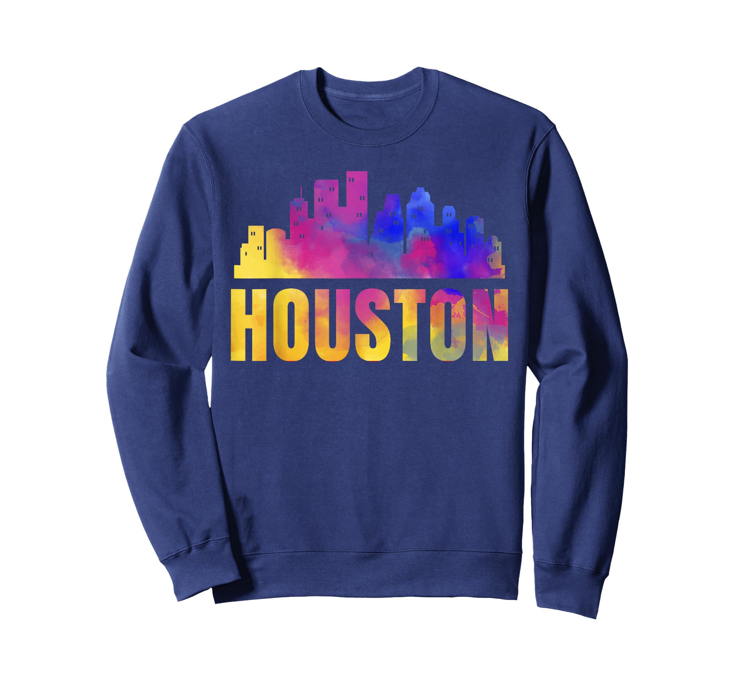 Houston Skyline Art Texas City H-Town TX USA State American T-Shirt