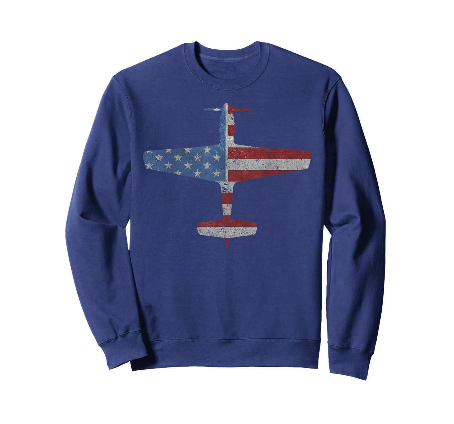 P-51 Mustang WWII Fighter American Flag Vintage T-Shirt T-Shirt