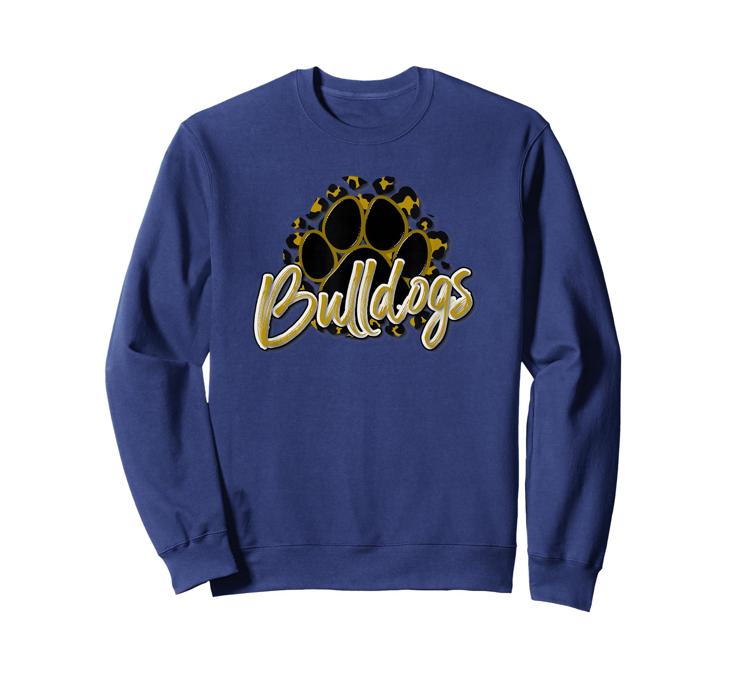 Bulldogs Gold Black Cheetah School Sports Fan Team Spirit T-Shirt
