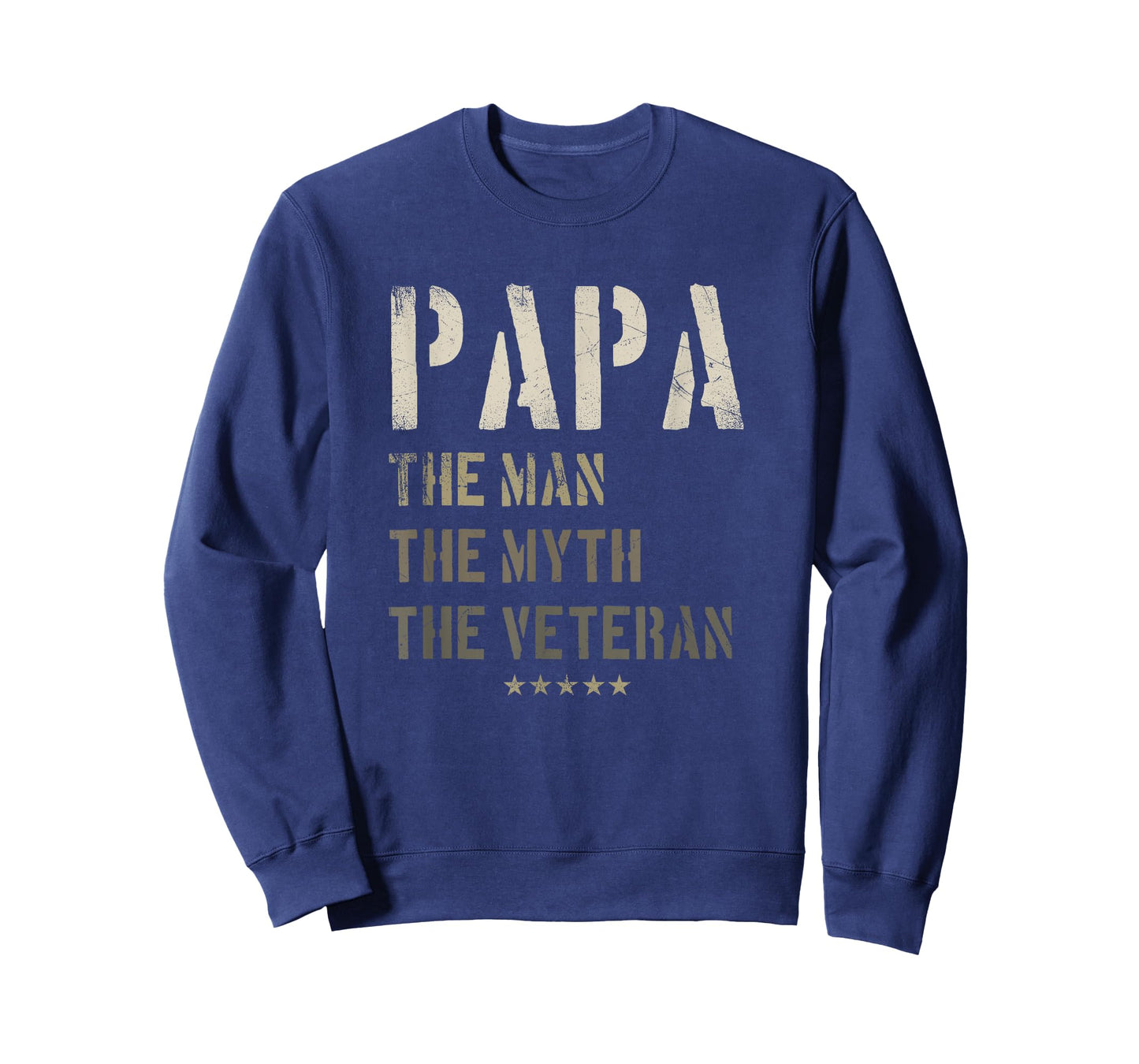 Papa Man Myth Veteran Fathers Day for Military Veterans T-Shirt