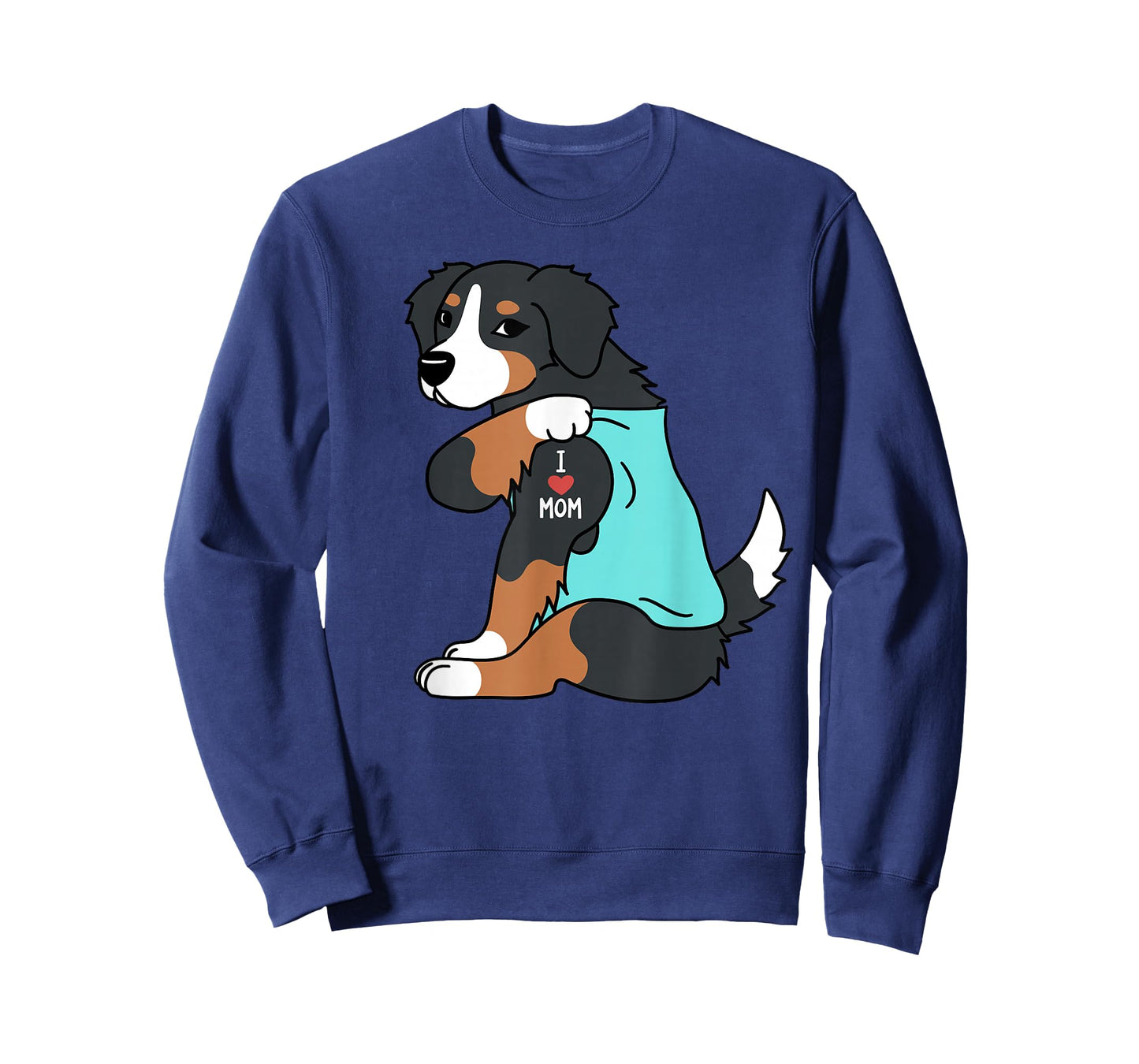I Love Mom Tattoo Bernese Mountain Dog Funny Mother's Day T-Shirt