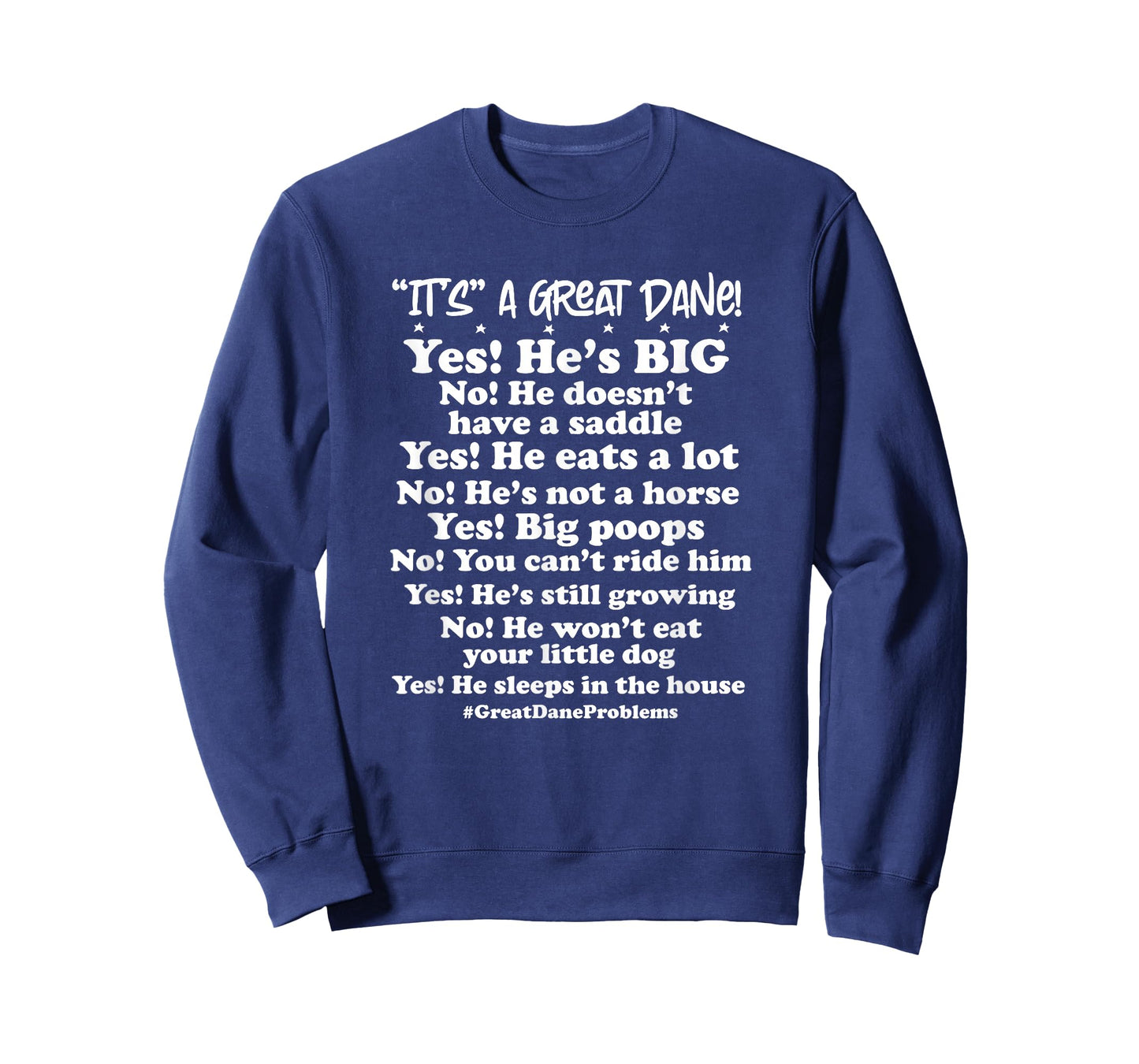 Great Dane Common Questions Comments No Saddle Funny Dog T-Shirt