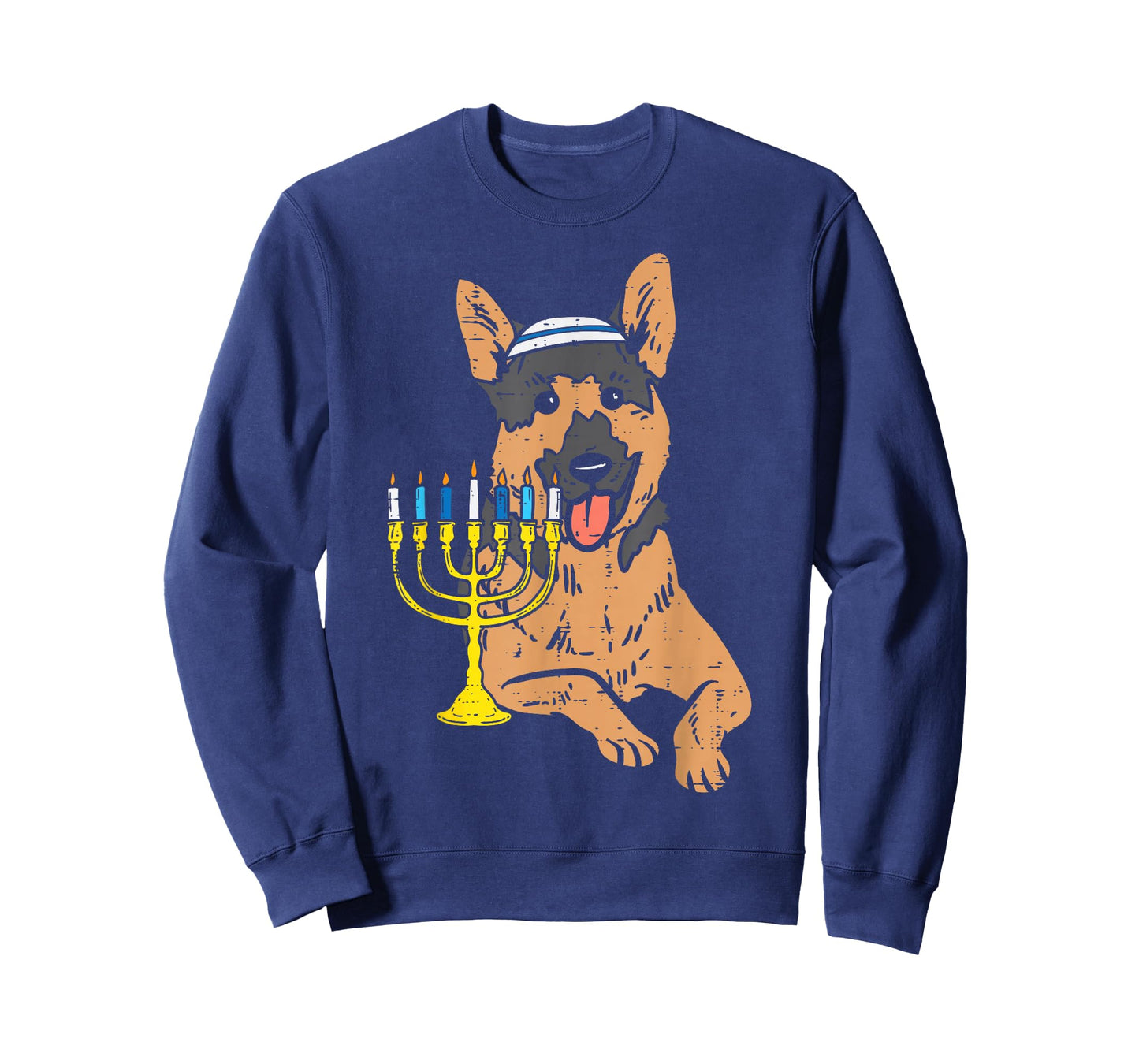 Jewish German Shepherd Dog Hanukkah Pajamas Chanukah PJs T-Shirt