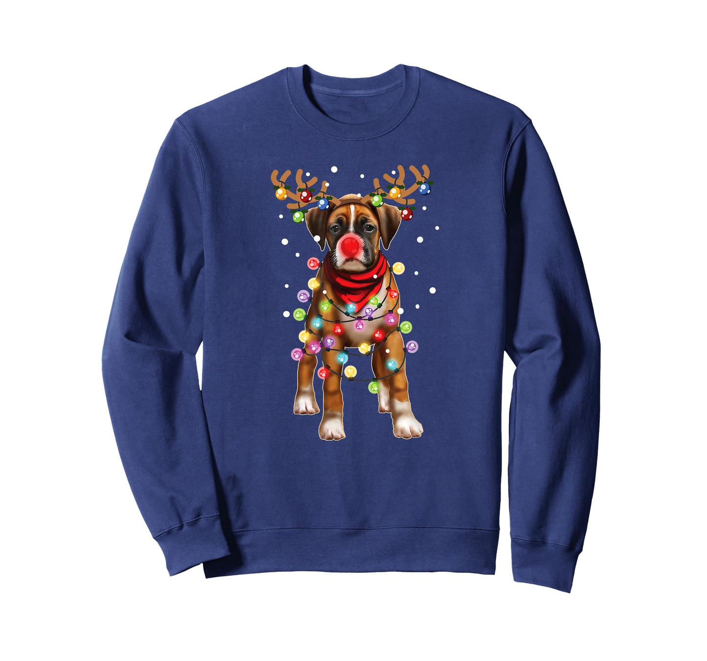 Christmas Dog, Boxer, Dog Lover, Men Women Kids, Dogs, Xmas T-Shirt