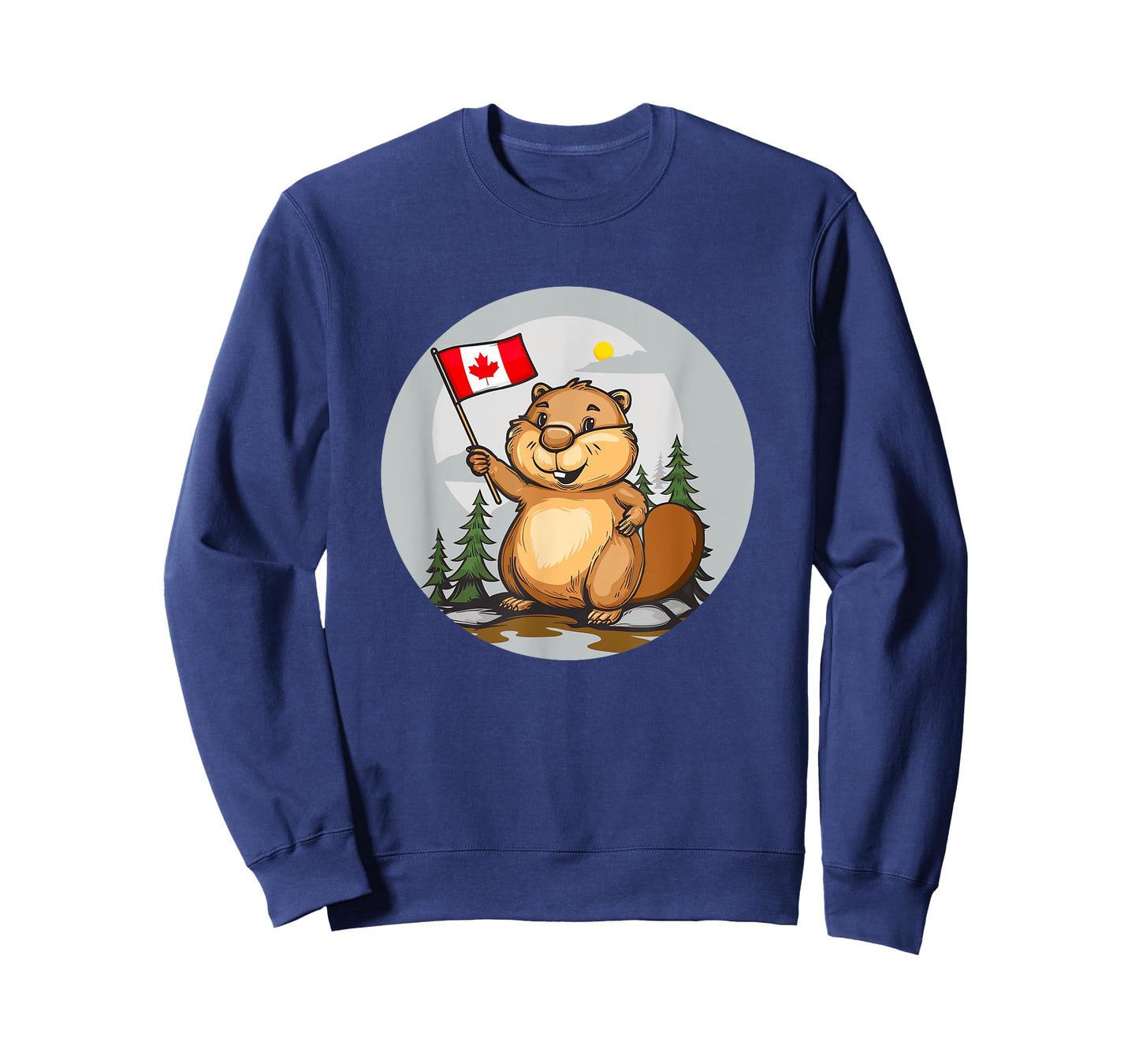 Canadian Beaver Logo for a Playful Wilderness Look T-Shirt