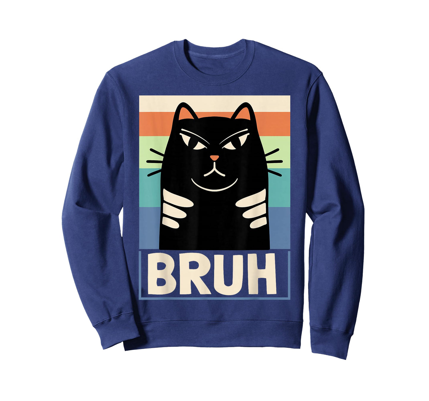Funny Retro Cat Bruh Meme, Sarcastic Humor T-Shirt