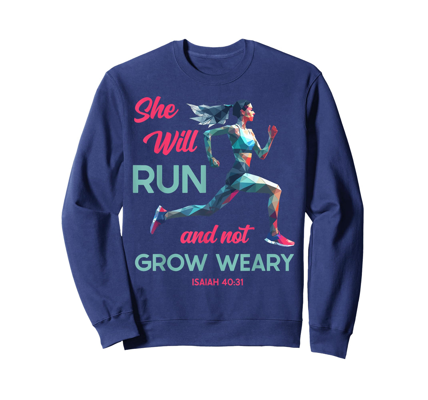 Christian Girl Runner Cross Country Trail Running Run Bible T-Shirt