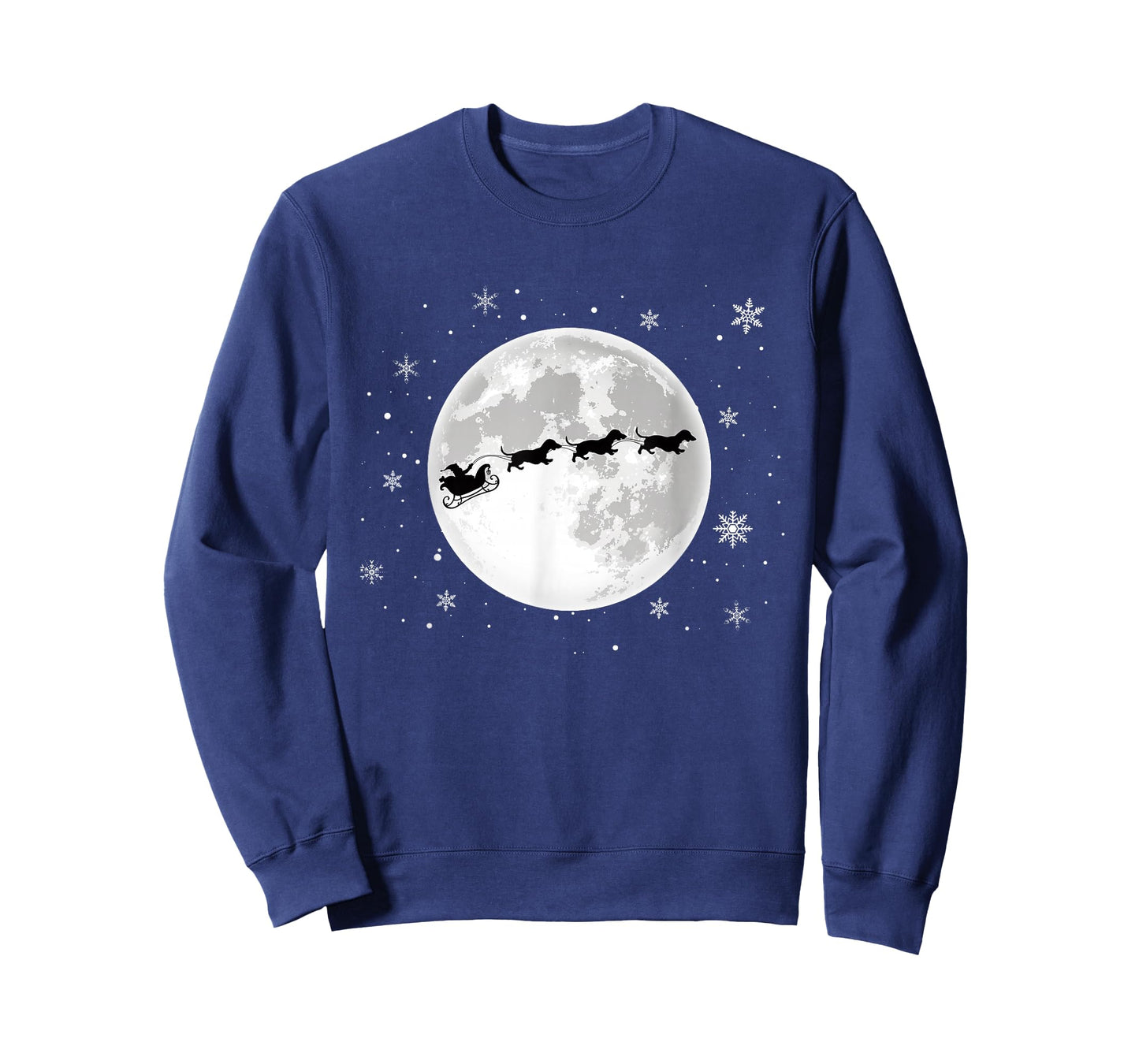 Dachshund Santa Sleigh Flying Funny Wiener Dog Christmas T-Shirt
