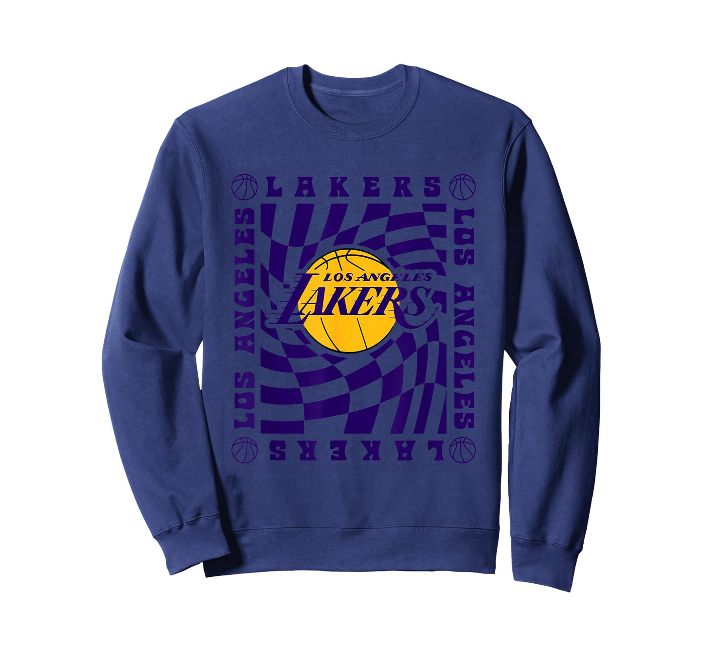 NBA Los Angeles Lakers Retro Checkerboard Wave T-Shirt