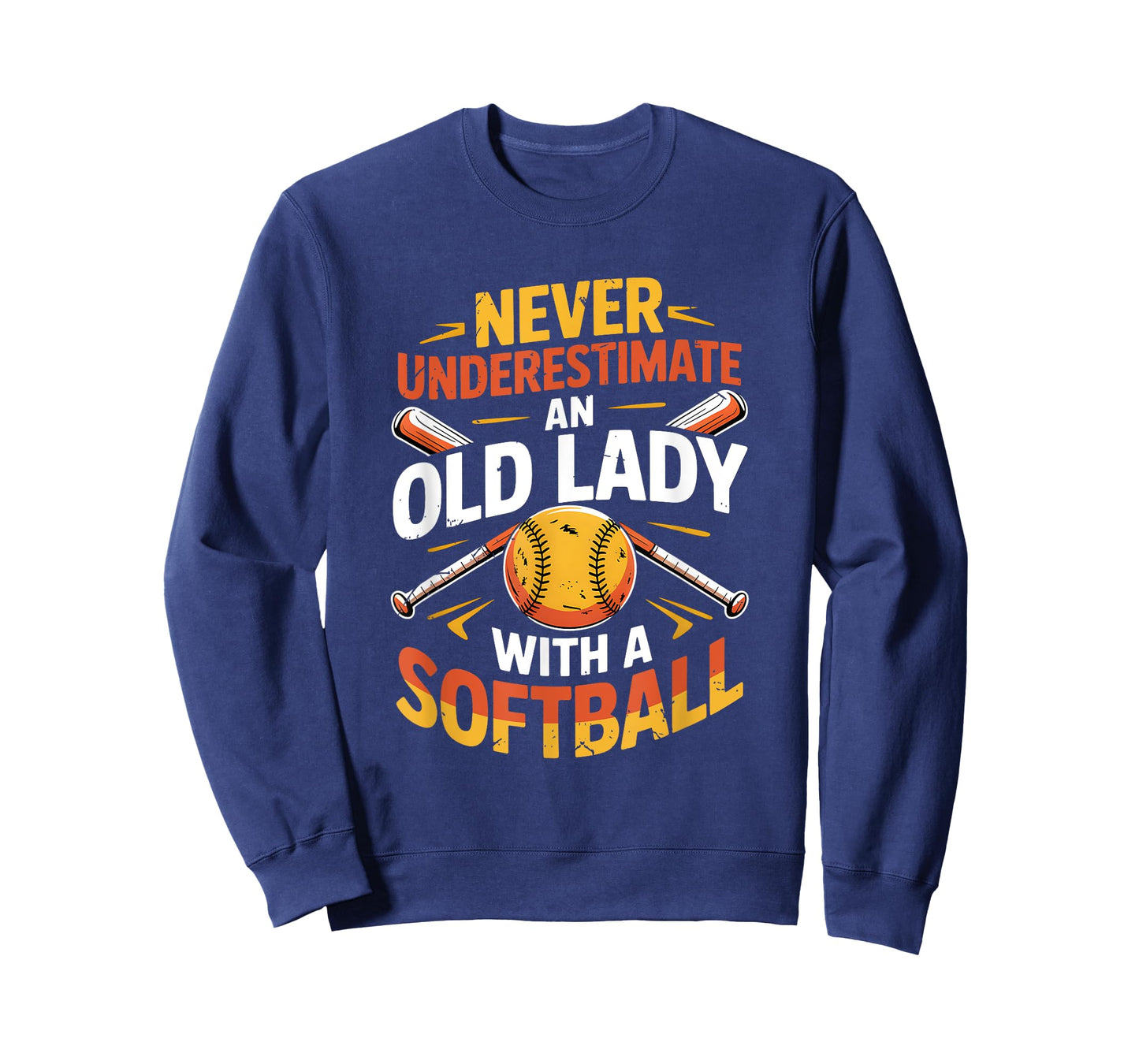 Never Underestimate Old Lady with A Softball Sport Player T-Shirt