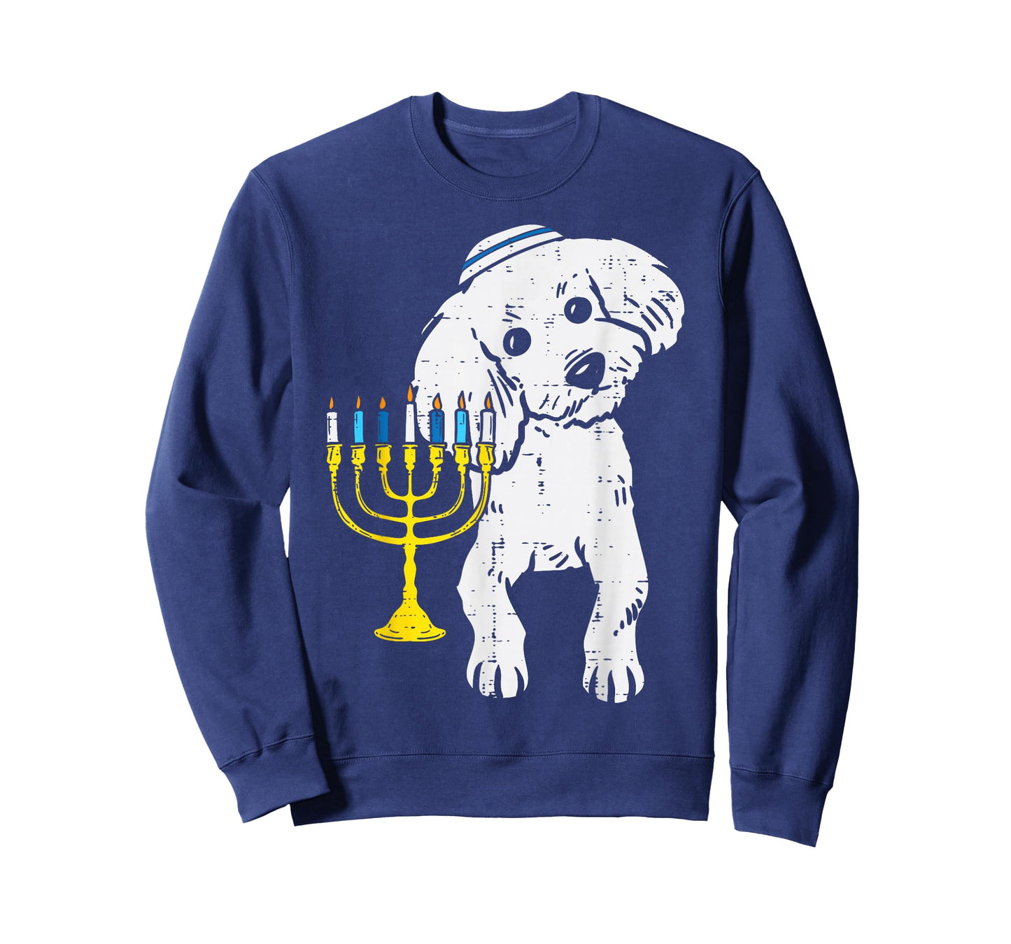 Jewish Poodle Dog Menorah Hanukkah Pajamas Chanukah PJs T-Shirt