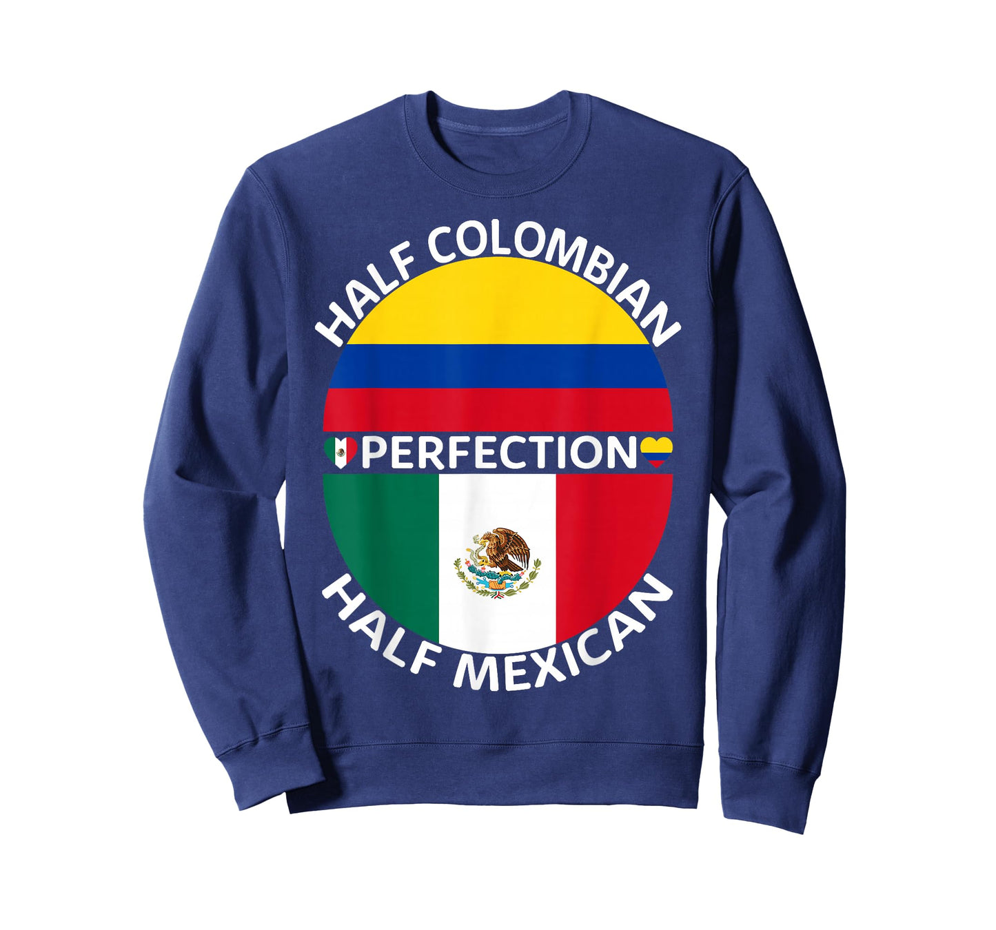 Half Mexican Half Colombian Mexico Colombia Flag Roots Men T-Shirt