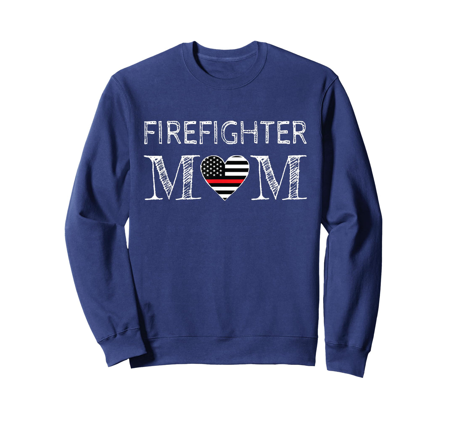 Firefighter Mom Mother Support The Thin Red Line Flag Son T-Shirt